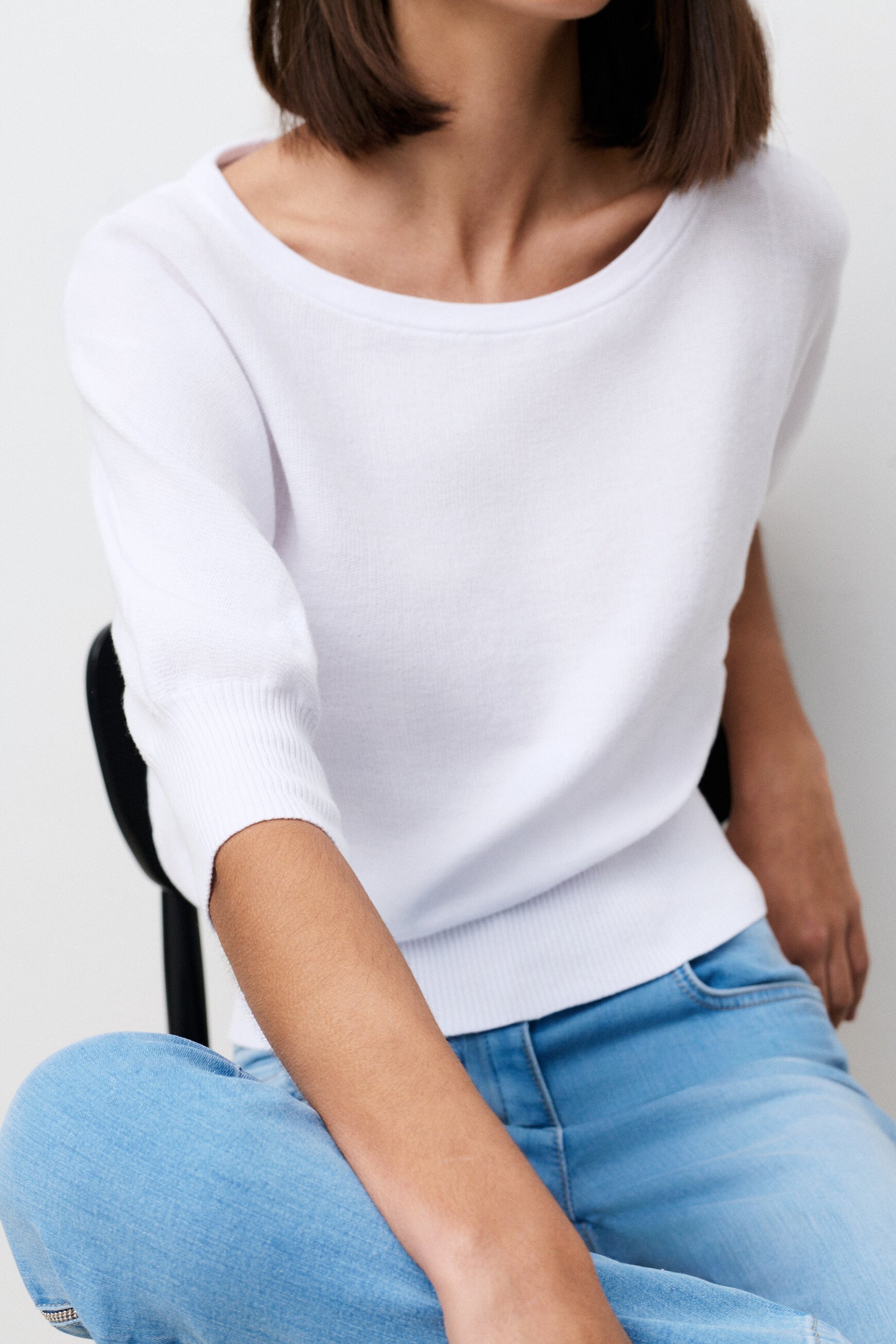 Jersey joan oversize blanco mujer