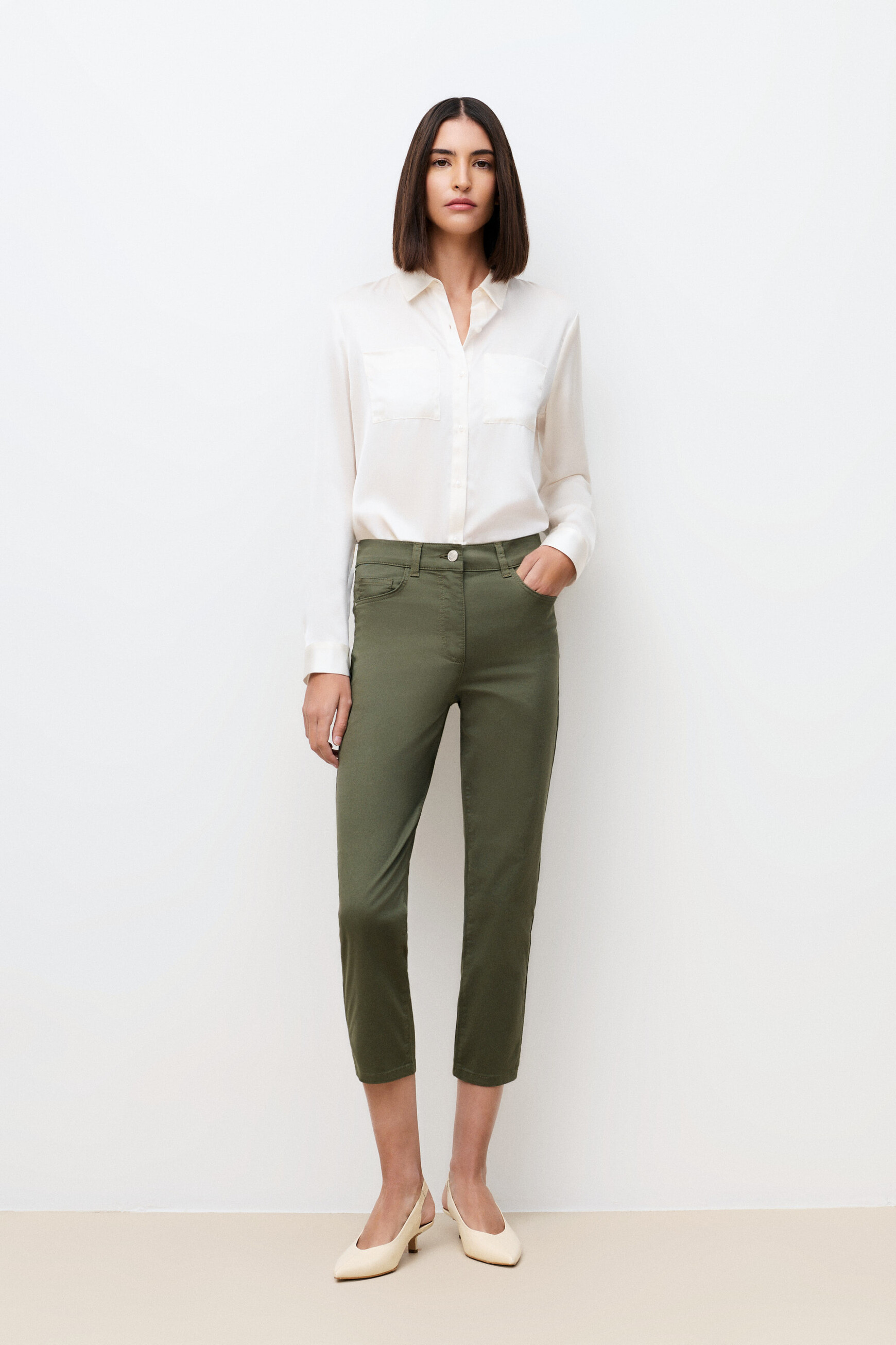 Pinocchietto Mason verde cachi donna