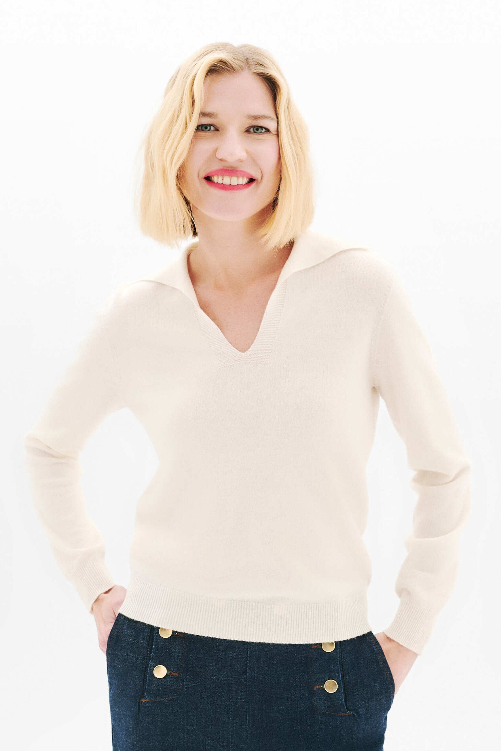 Mterry sweater ecru woman