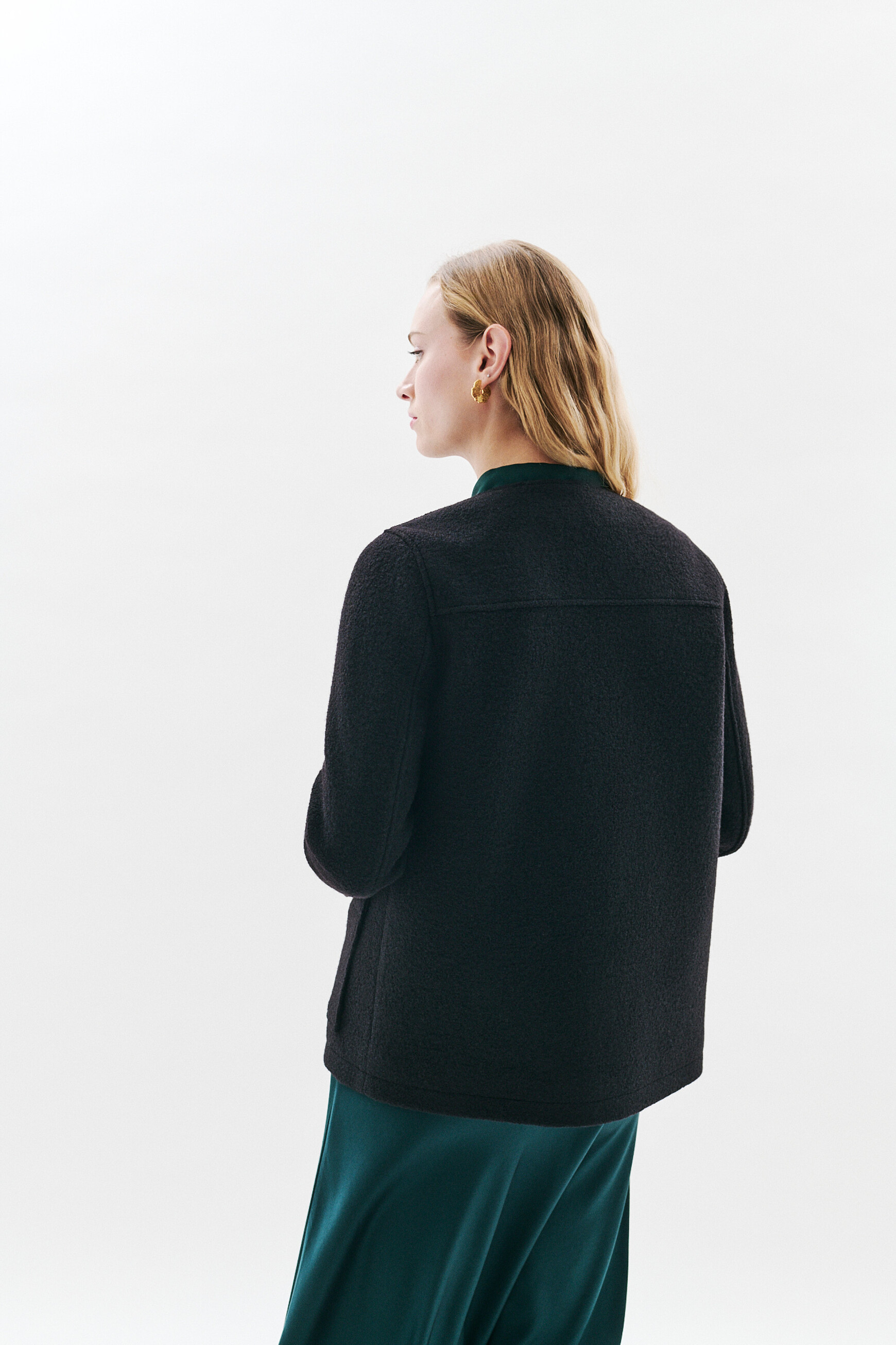 Jacke Vaillance aus 100 % Wolle schwarz damen