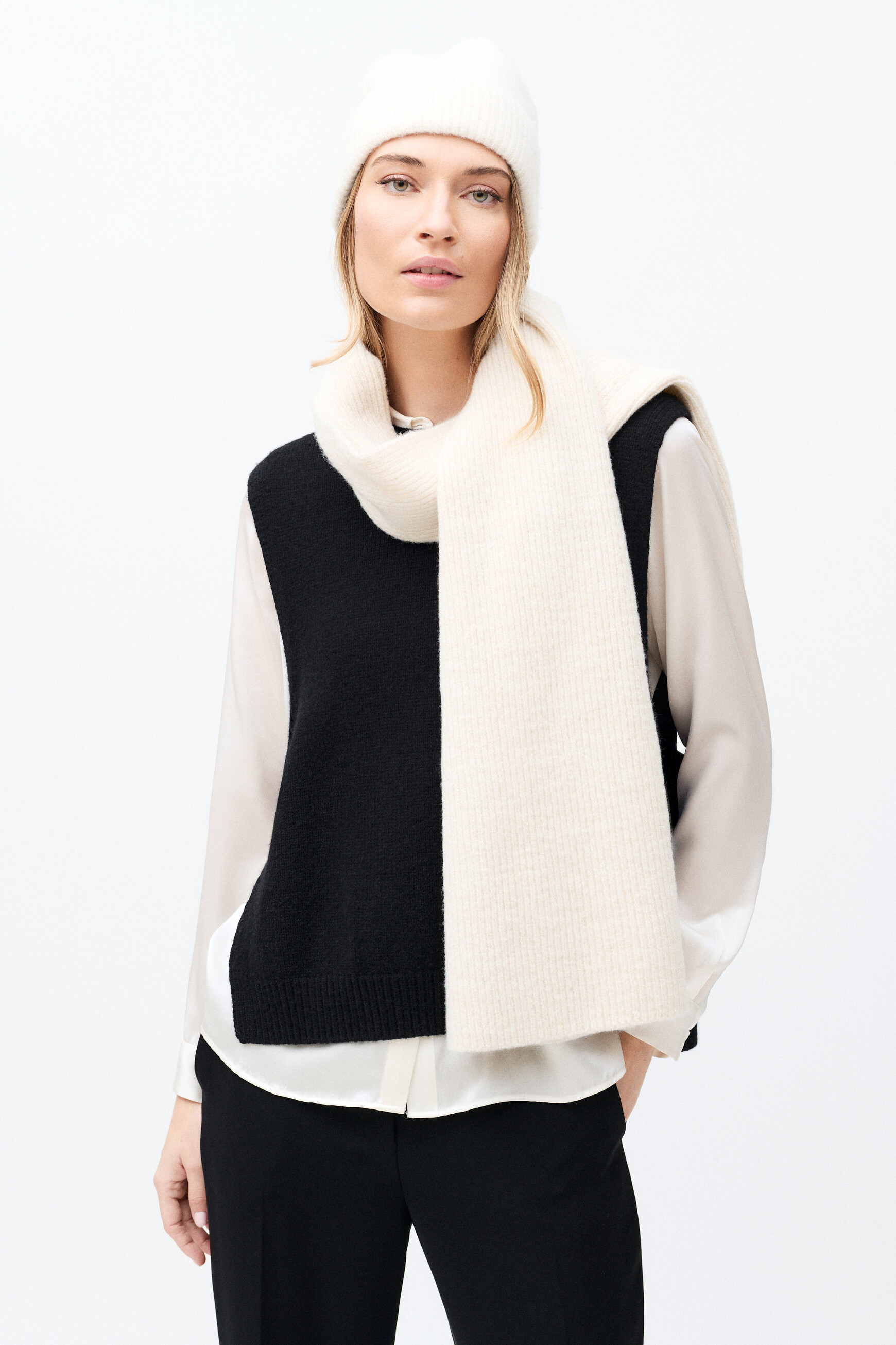 Sjaal Meluxa creme vrouw