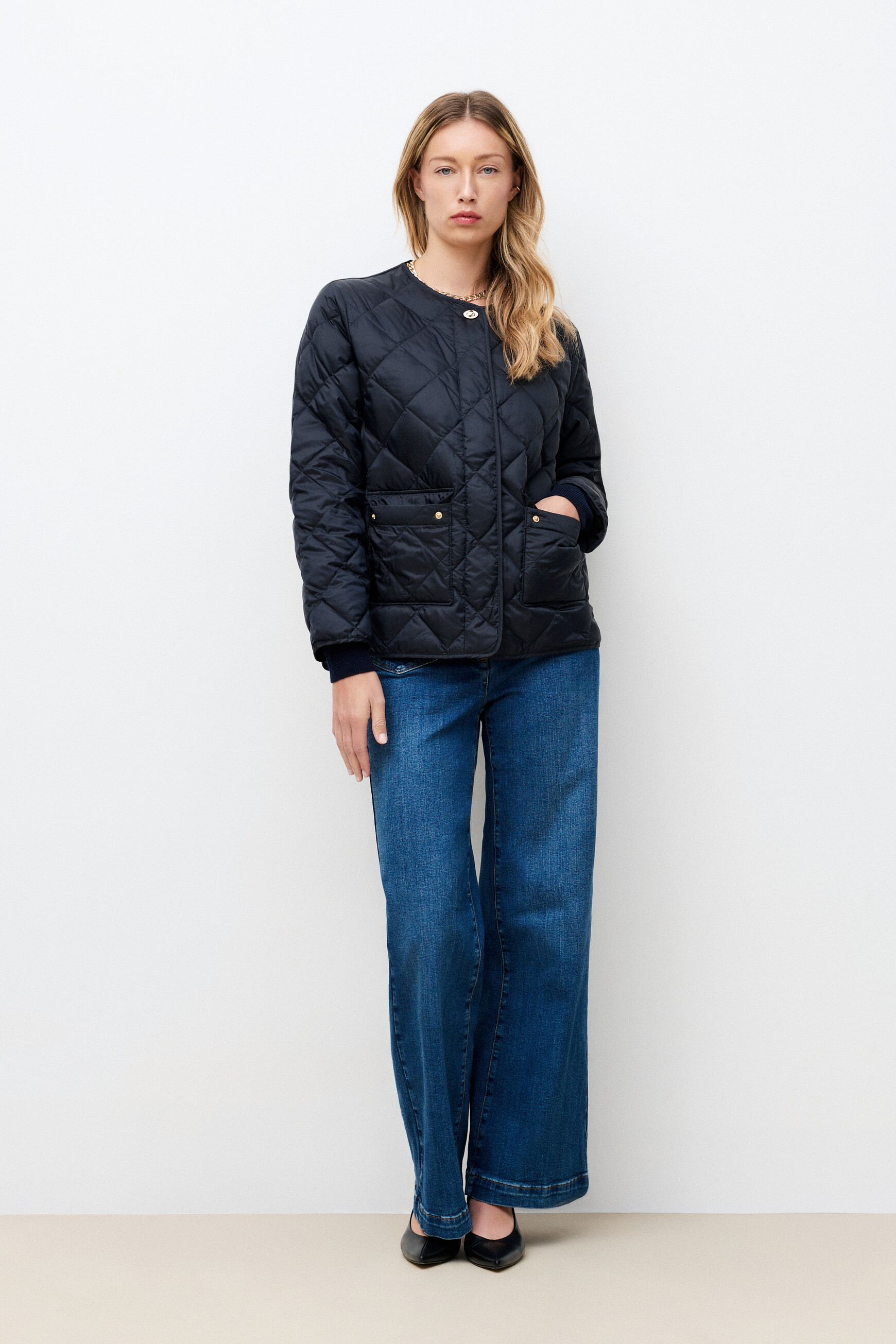 Manteau Ganache bleu marine femme