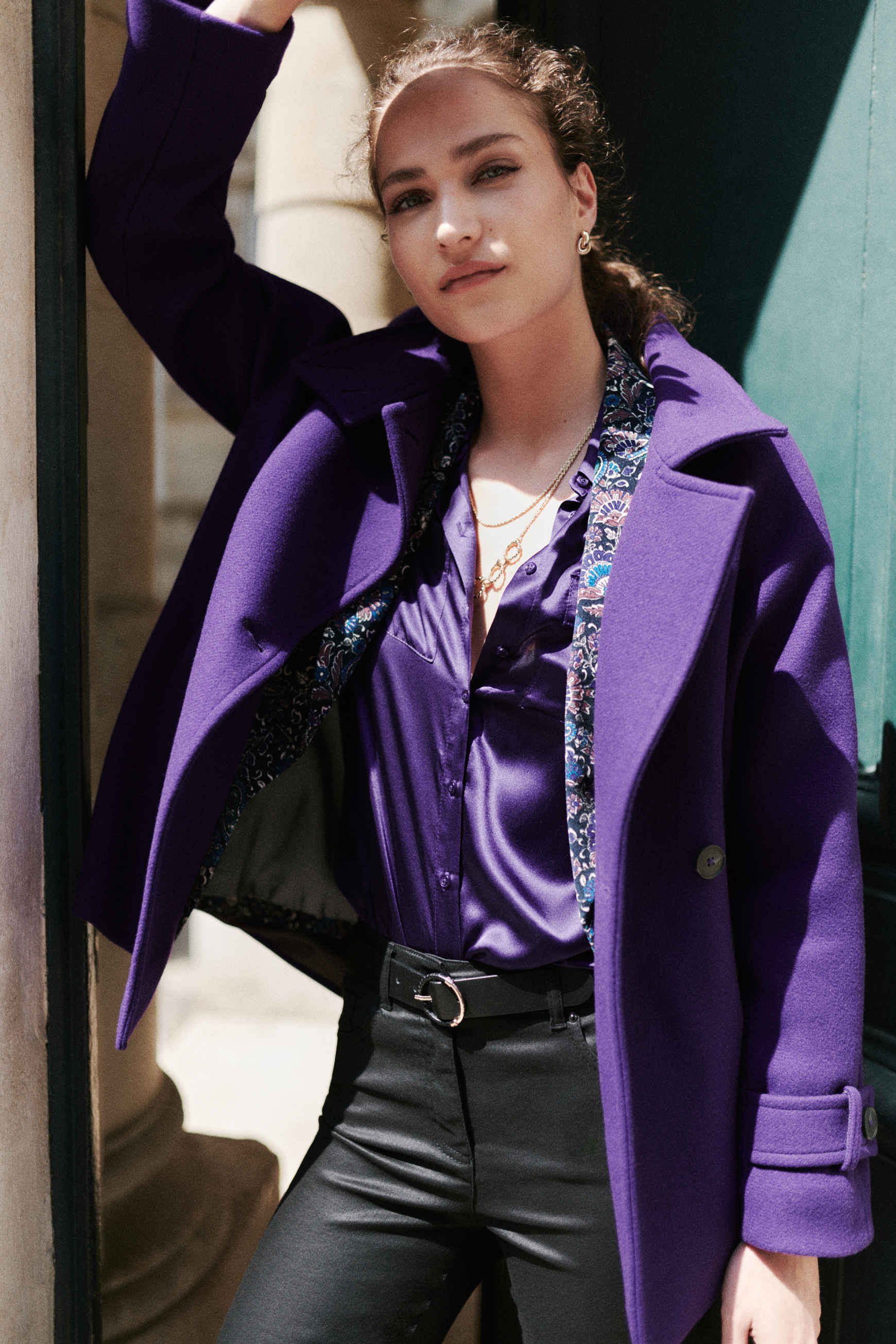manteau nicco prune femme manteau nicco prune femme