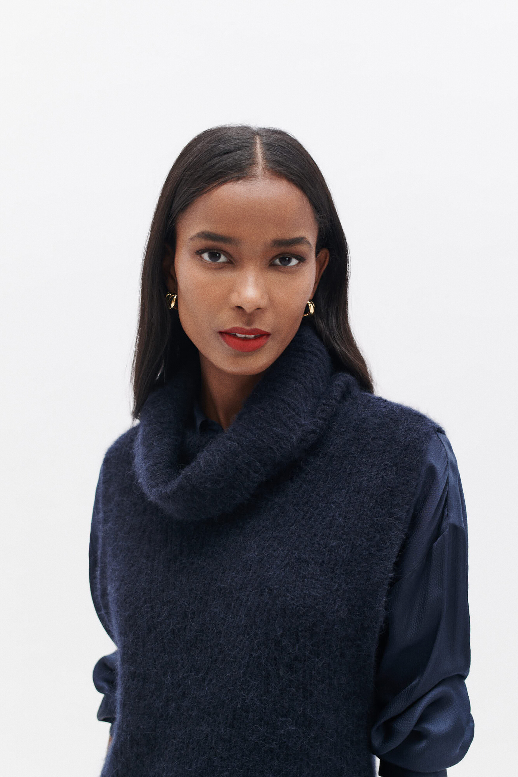 Pull mina bleu marine femme