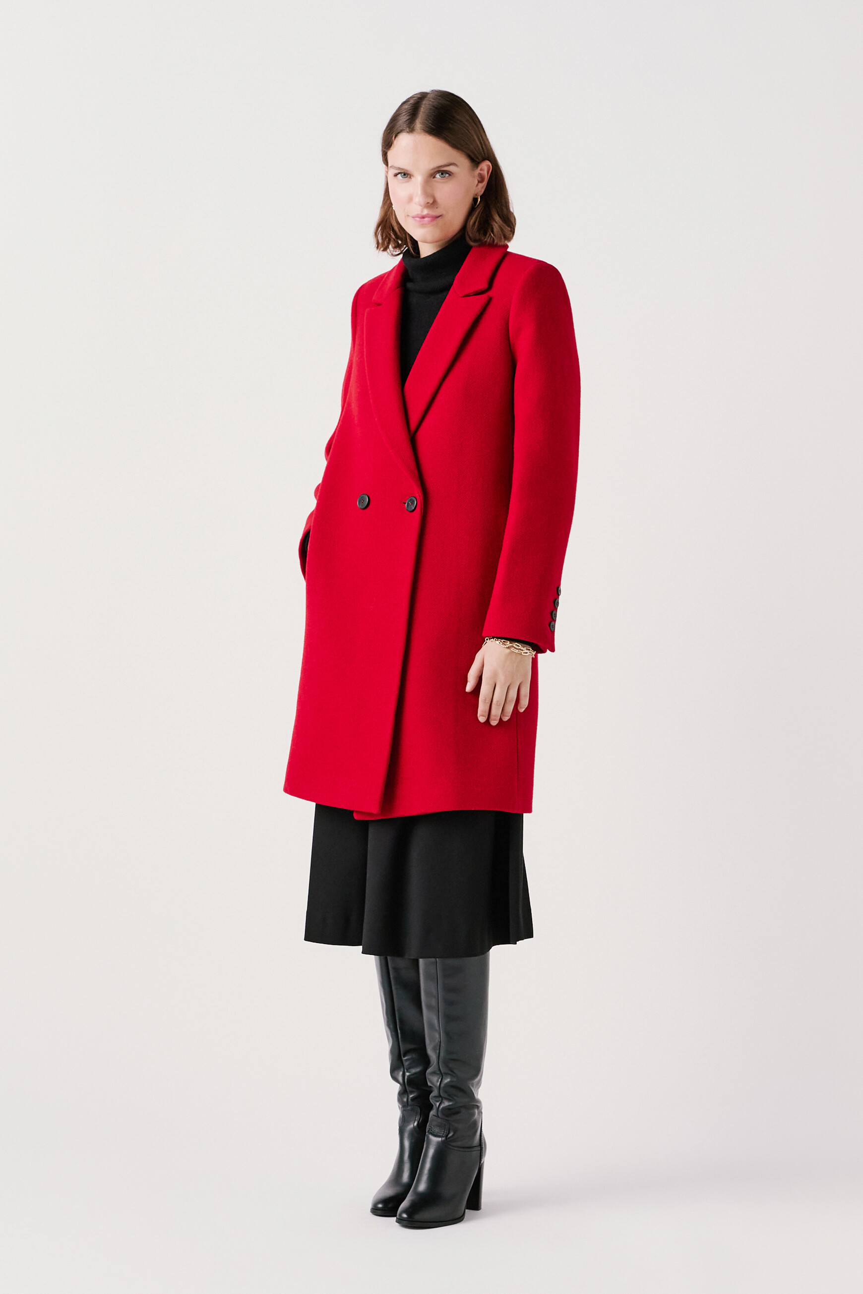 Manteau rouge et noir femme outlet