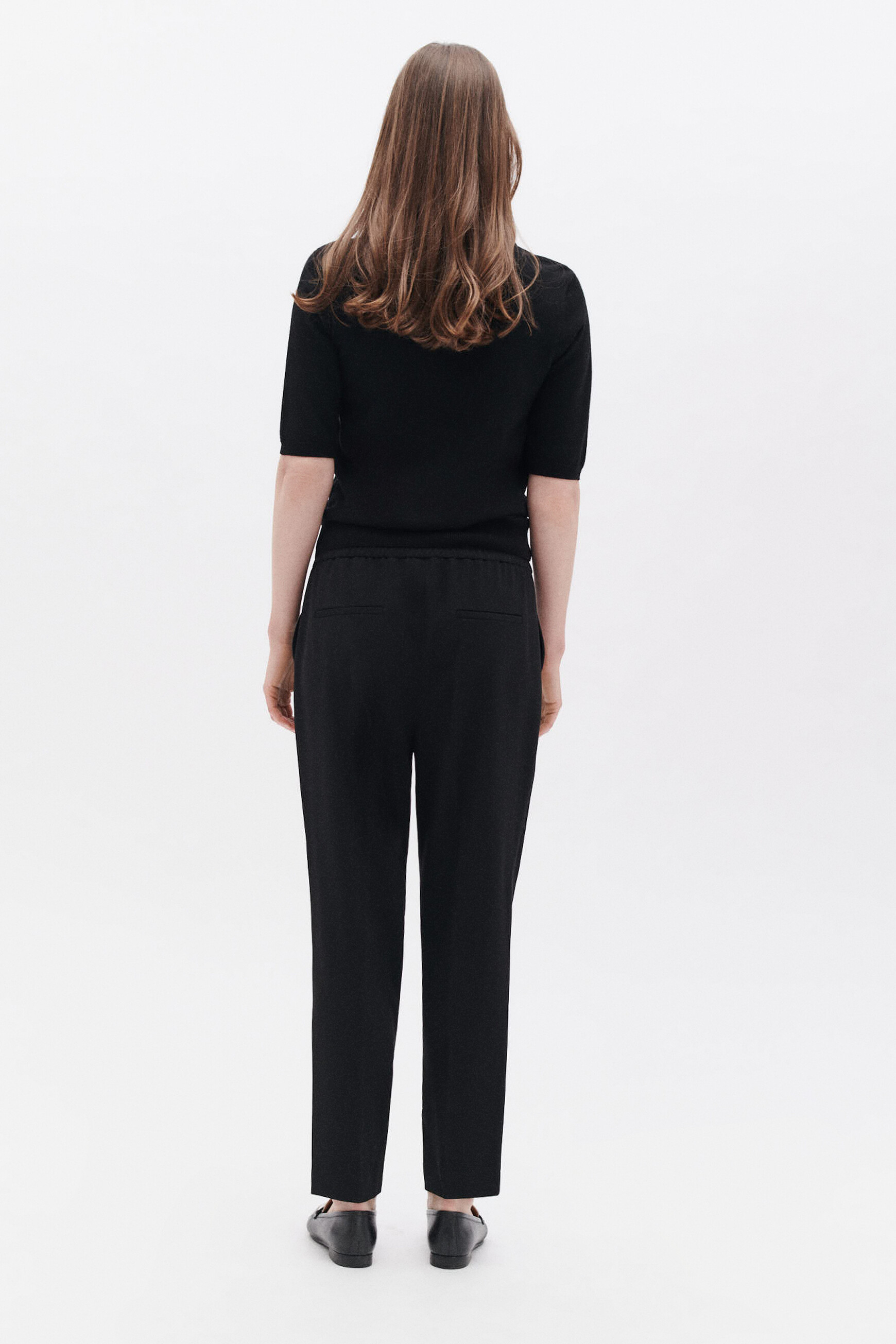 pantalon pline noir femme Pantalon pline noir femme