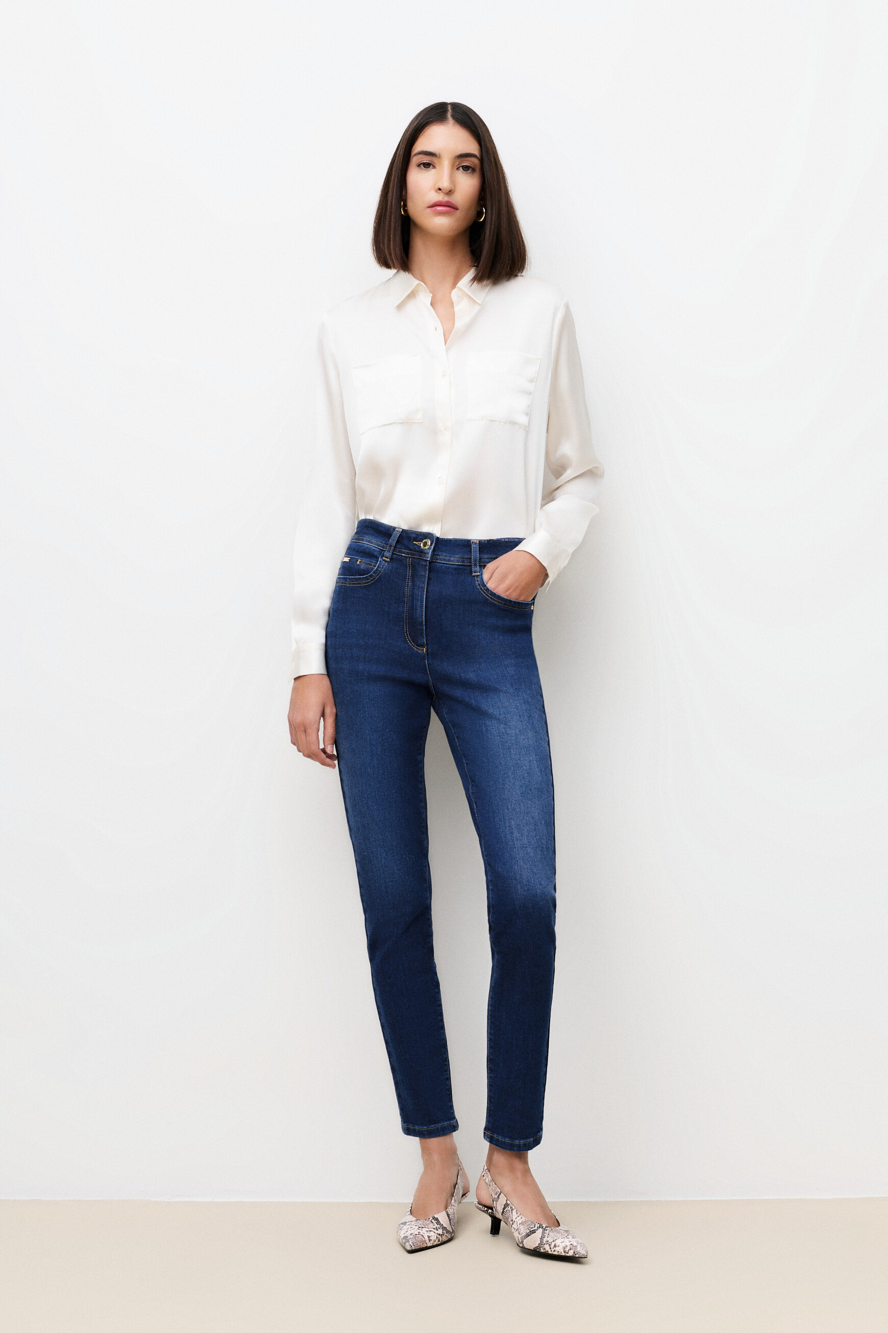 Ptonydenim2 trousers stone denim woman