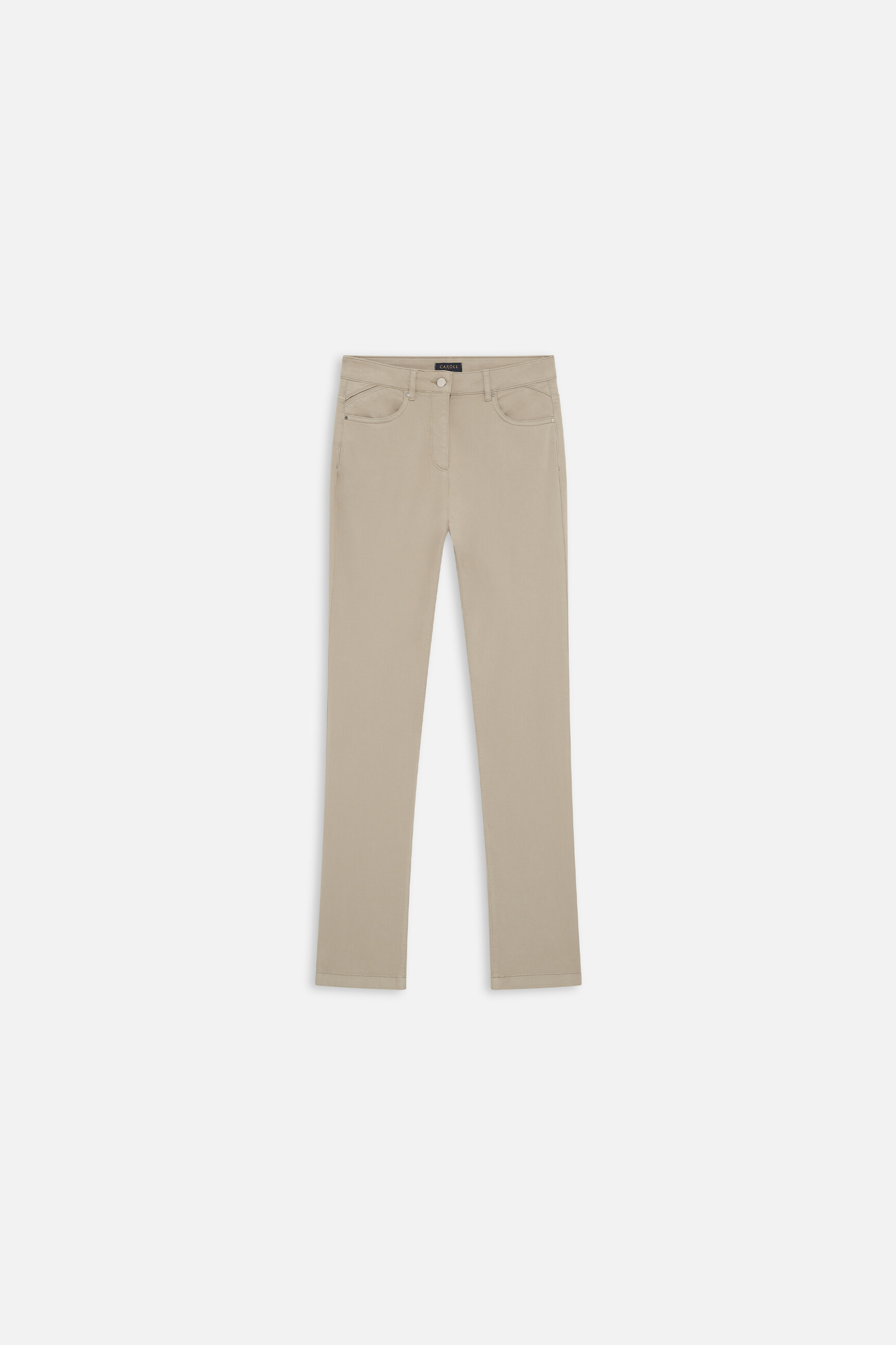 Pantalon droit on sale beige femme