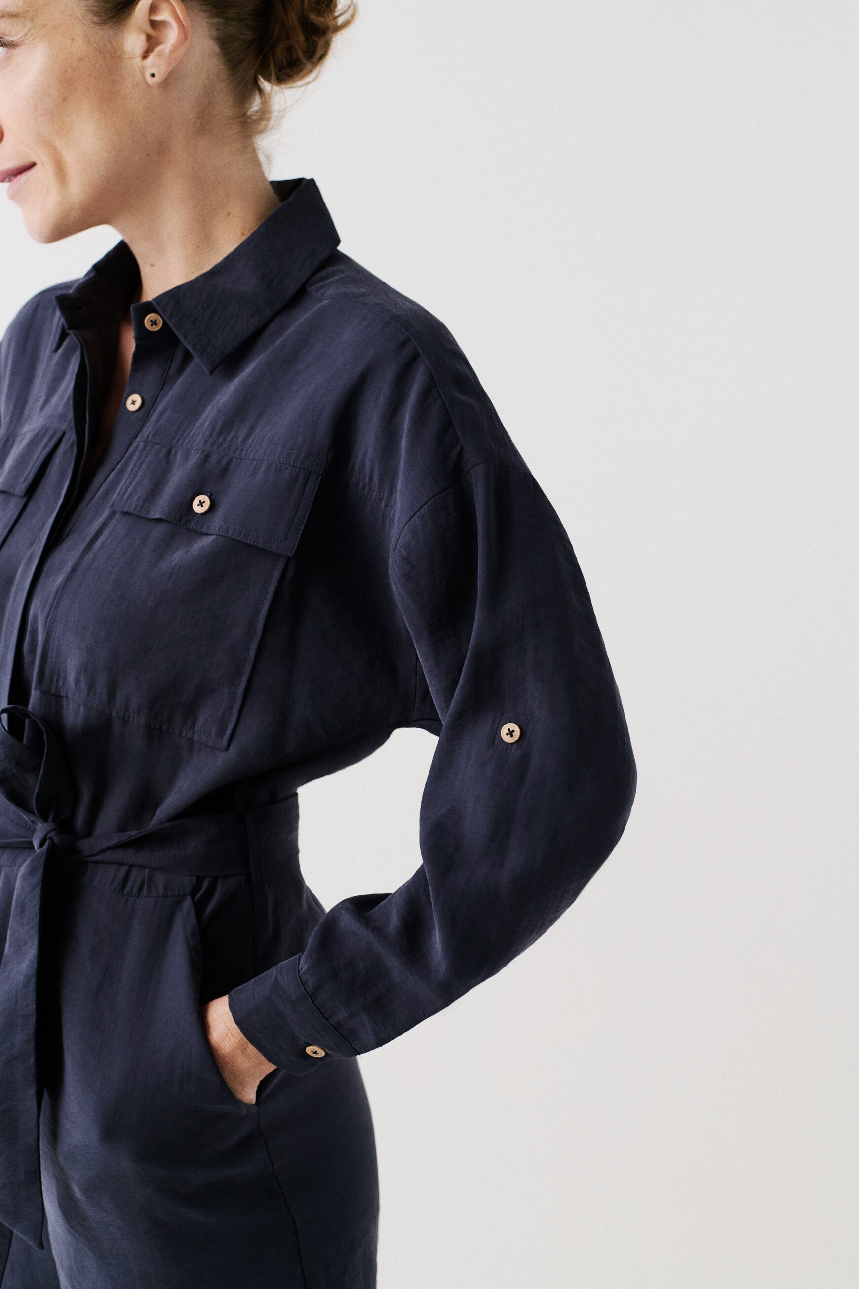 Jumpsuit carmin navy blue woman