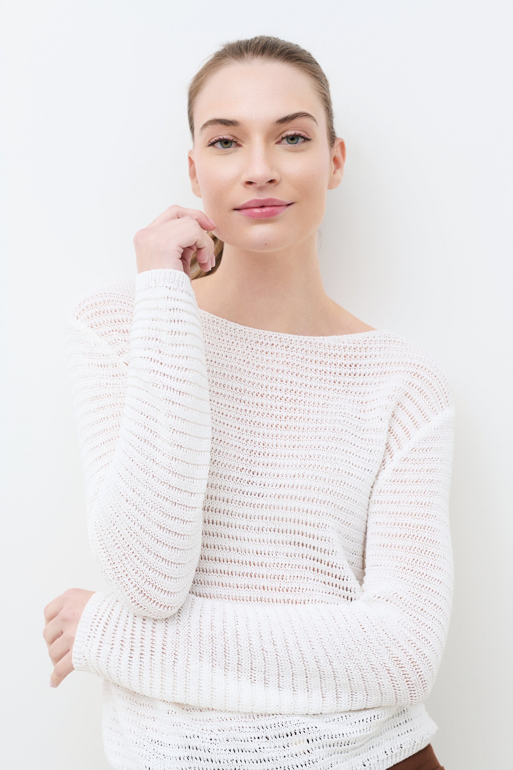 Pull Maldives blanc femme