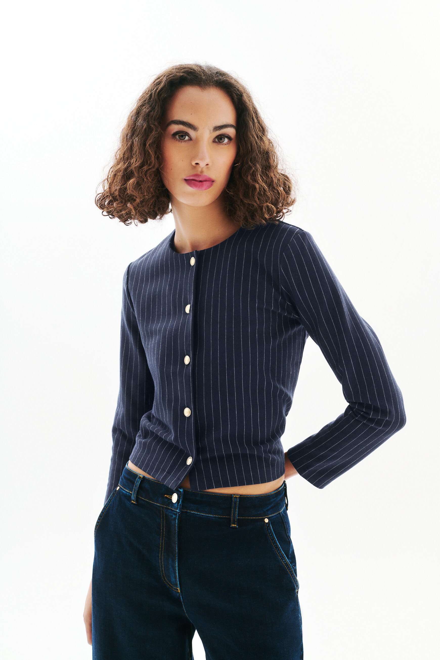 Tjoris jacket navy blue woman