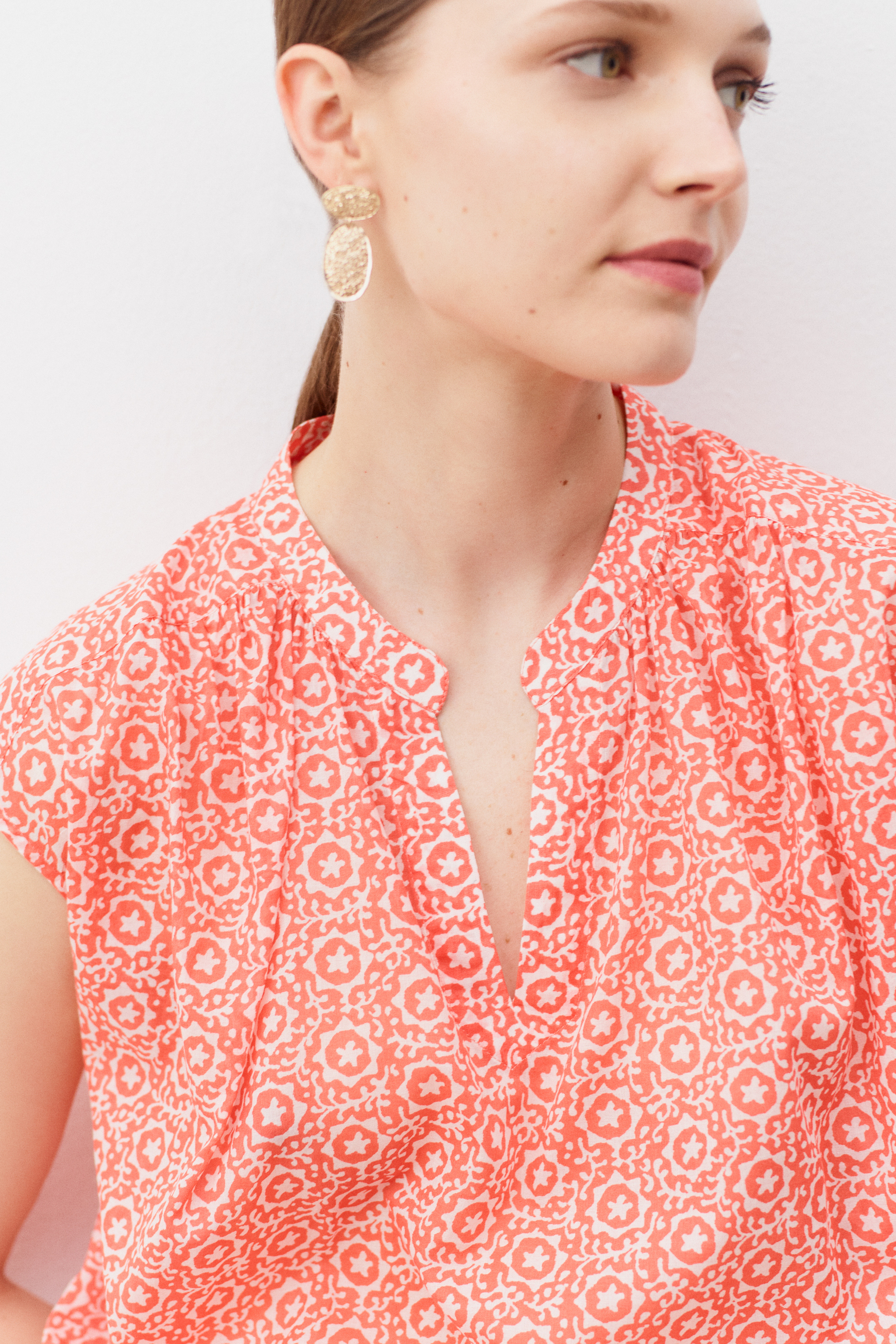 chemisier elio orange femme chemisier elio orange femme