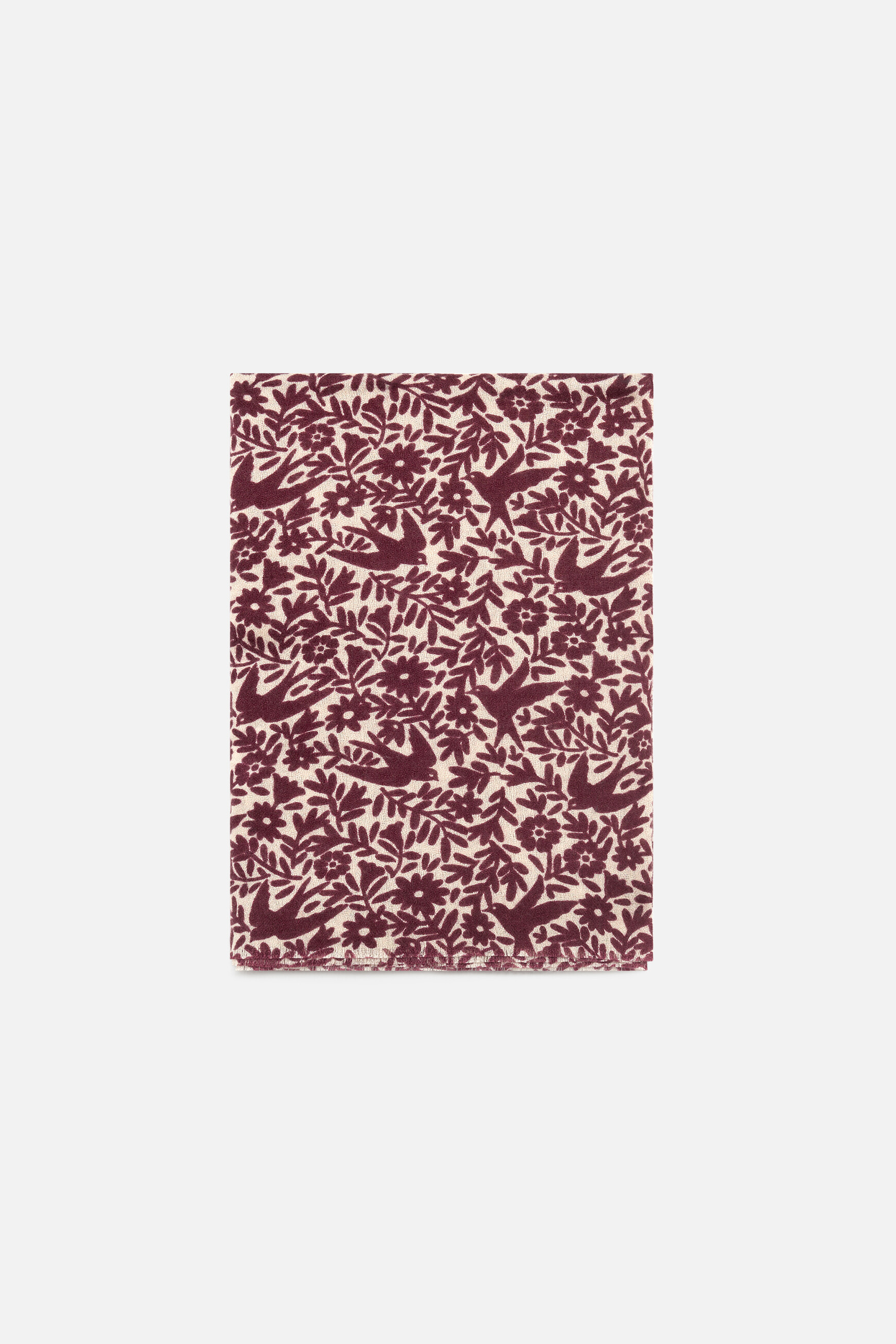 Ines scarf burgundy woman