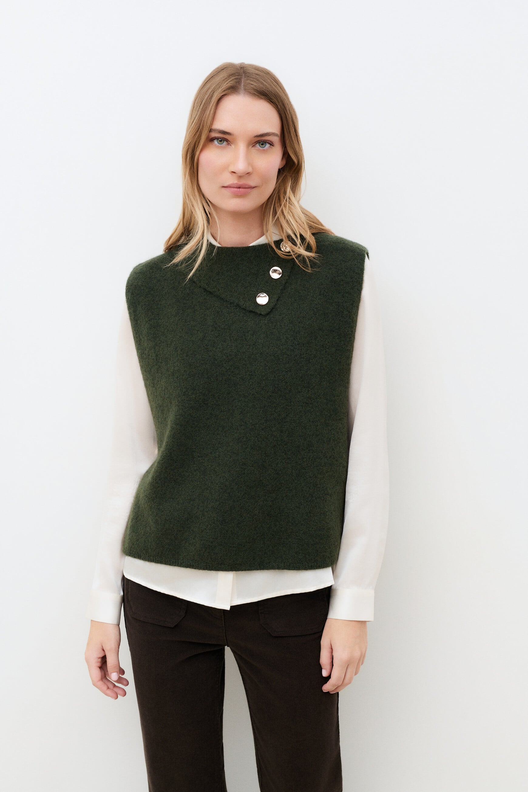 Hoany poncho khaki green woman