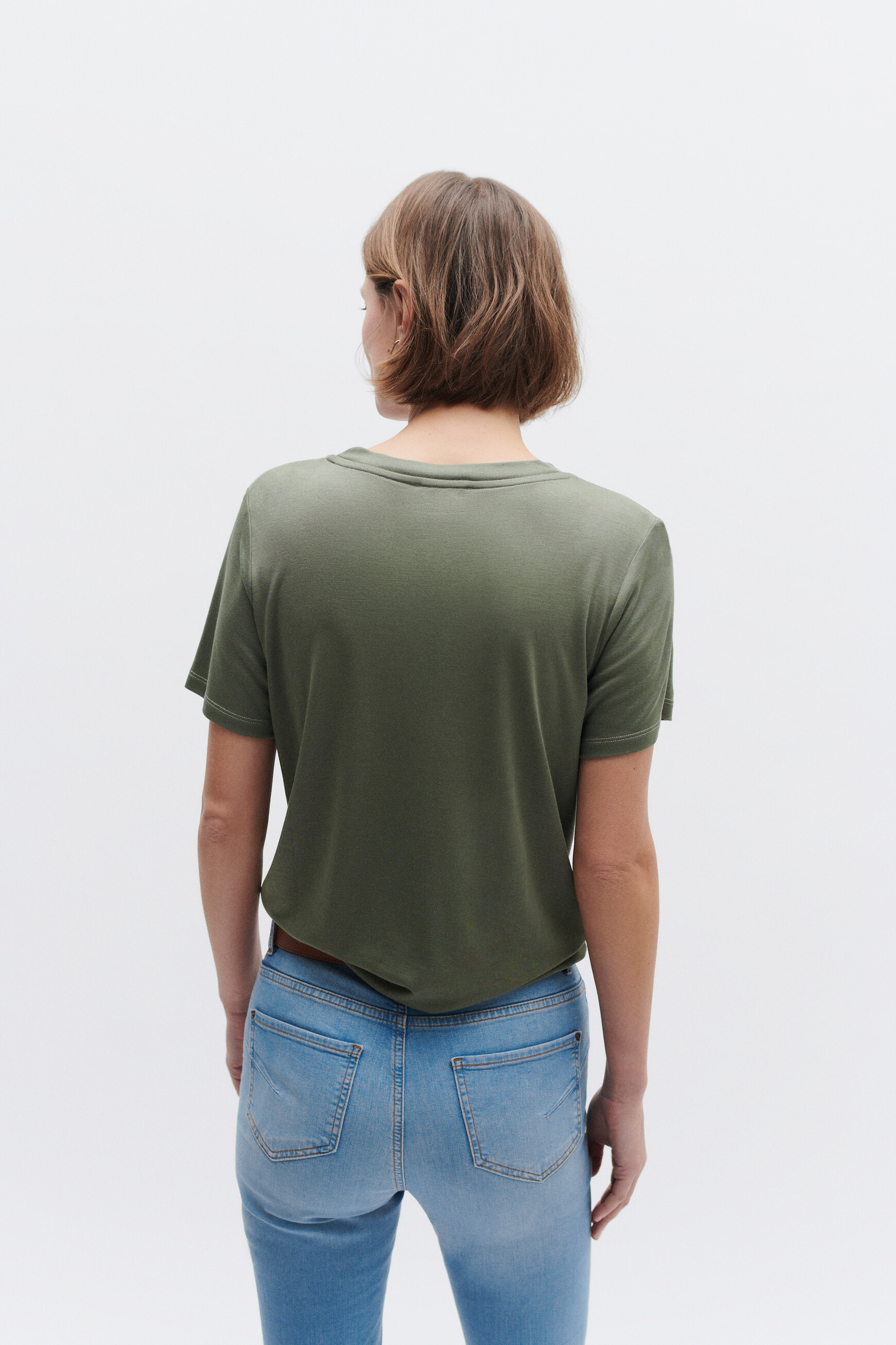 tshirt anna vert kaki femme
