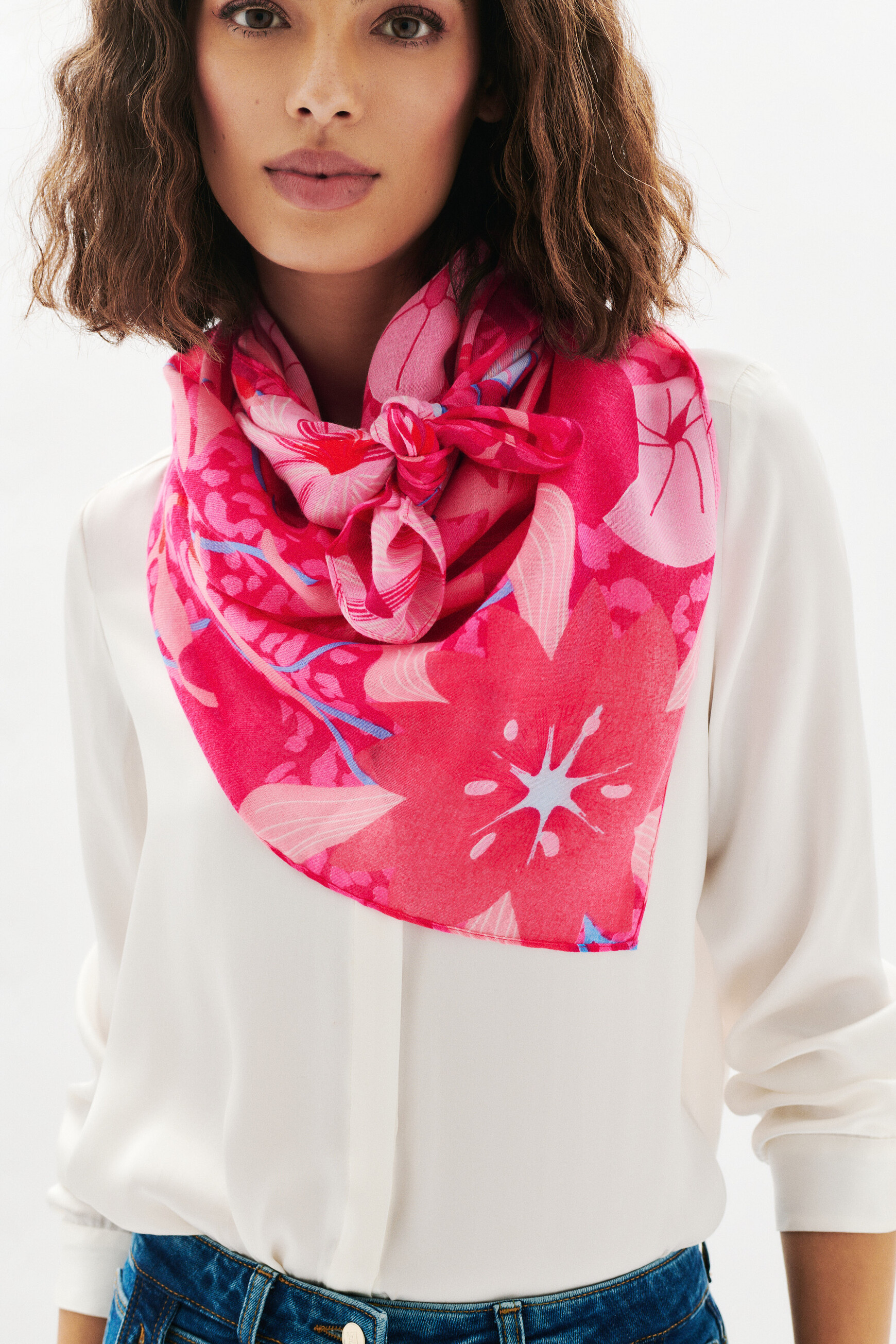 Foulard Octobre Rose rose femme