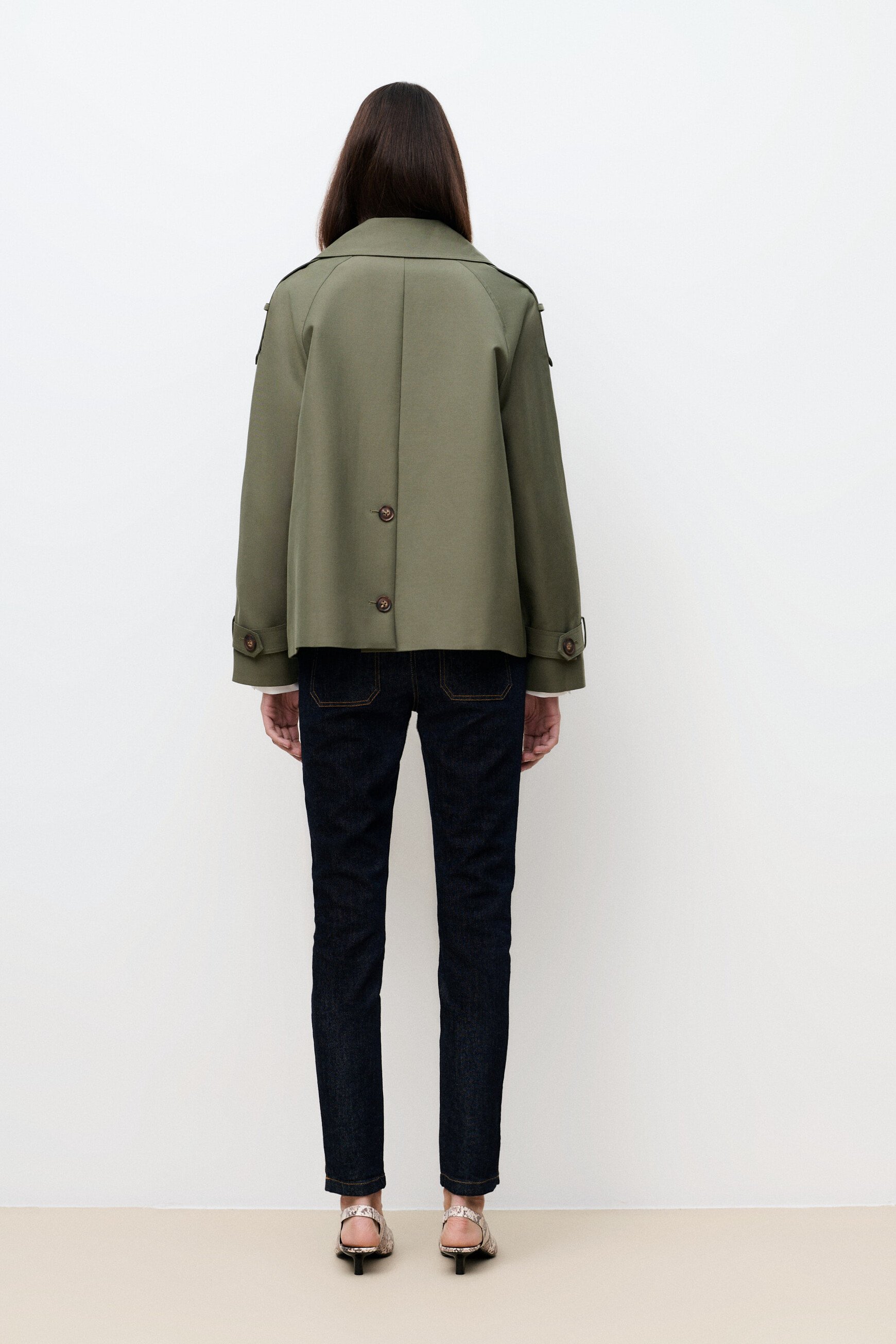 Trench gourmand vert kaki femme