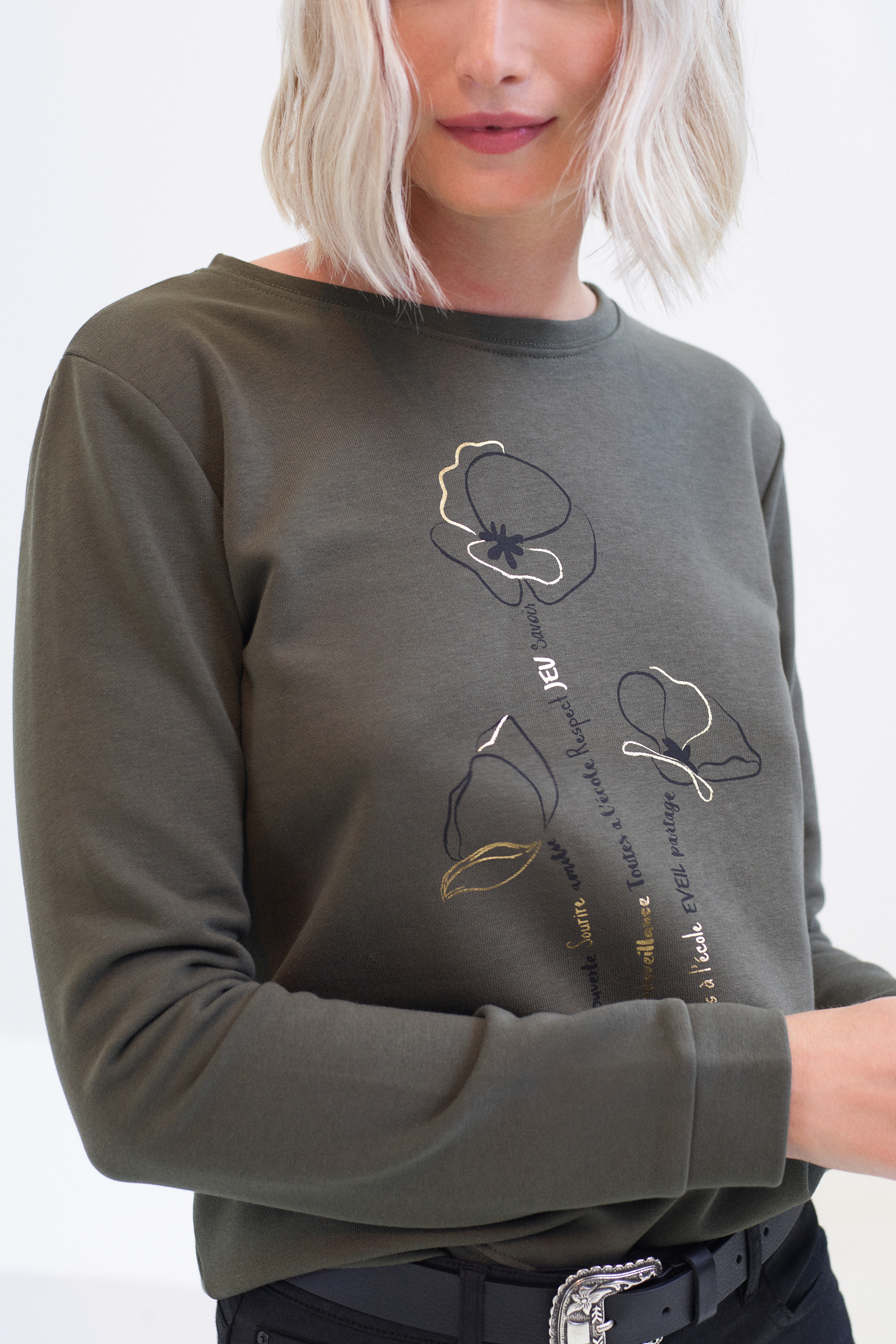 sweat jason vert kaki femme Sweat Jason vert kaki femme