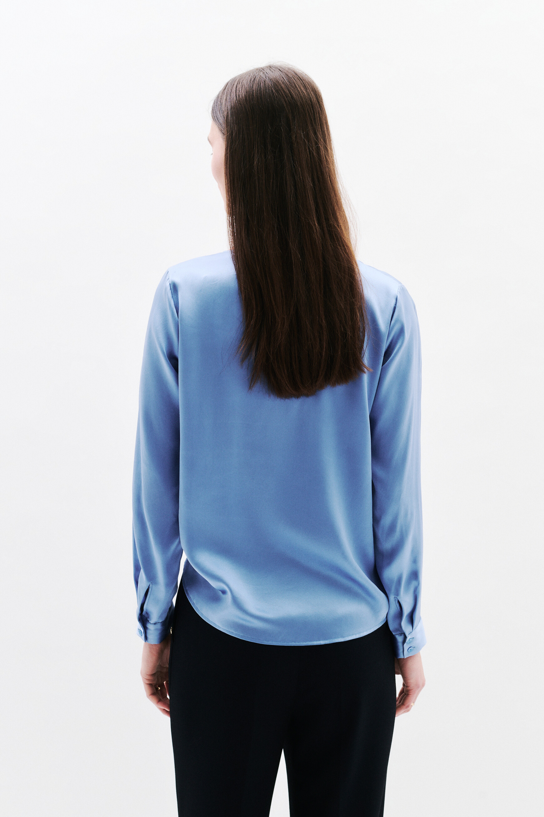bluse clisa 100 seide bleu lavande damen Bluse Clisa 100% Seide bleu lavande damen