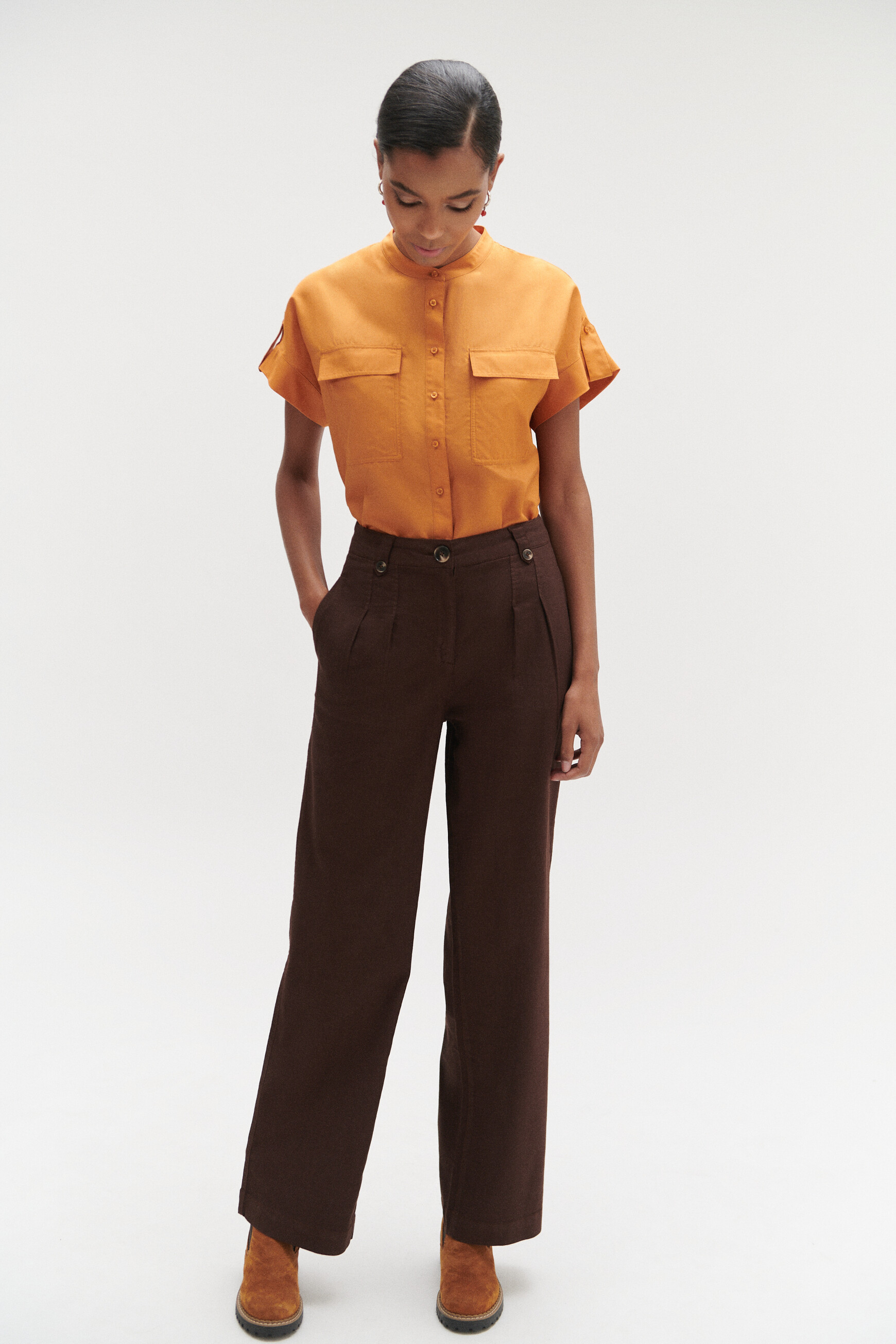 pantalon porter marron fonce femme pantalon porter marron fonce femme