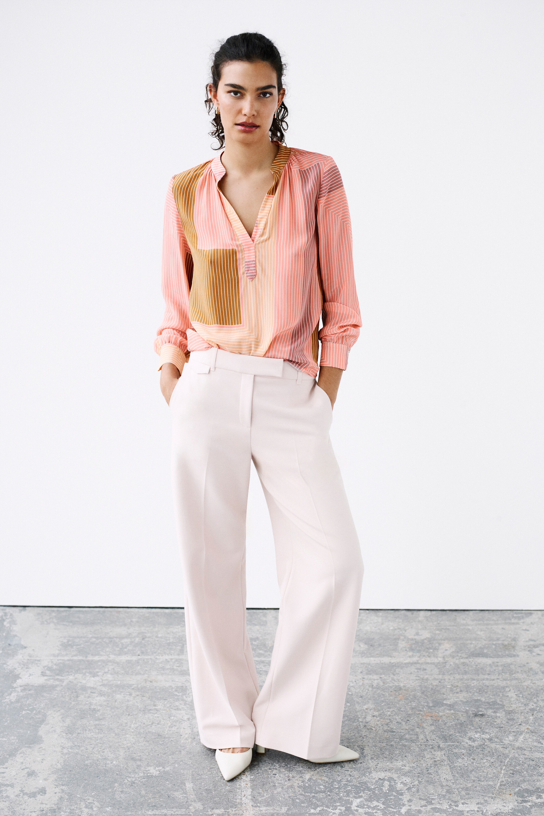 pantalon pvalerie rose poudree femme Pantalon Pvalerie rose poudrée femme
