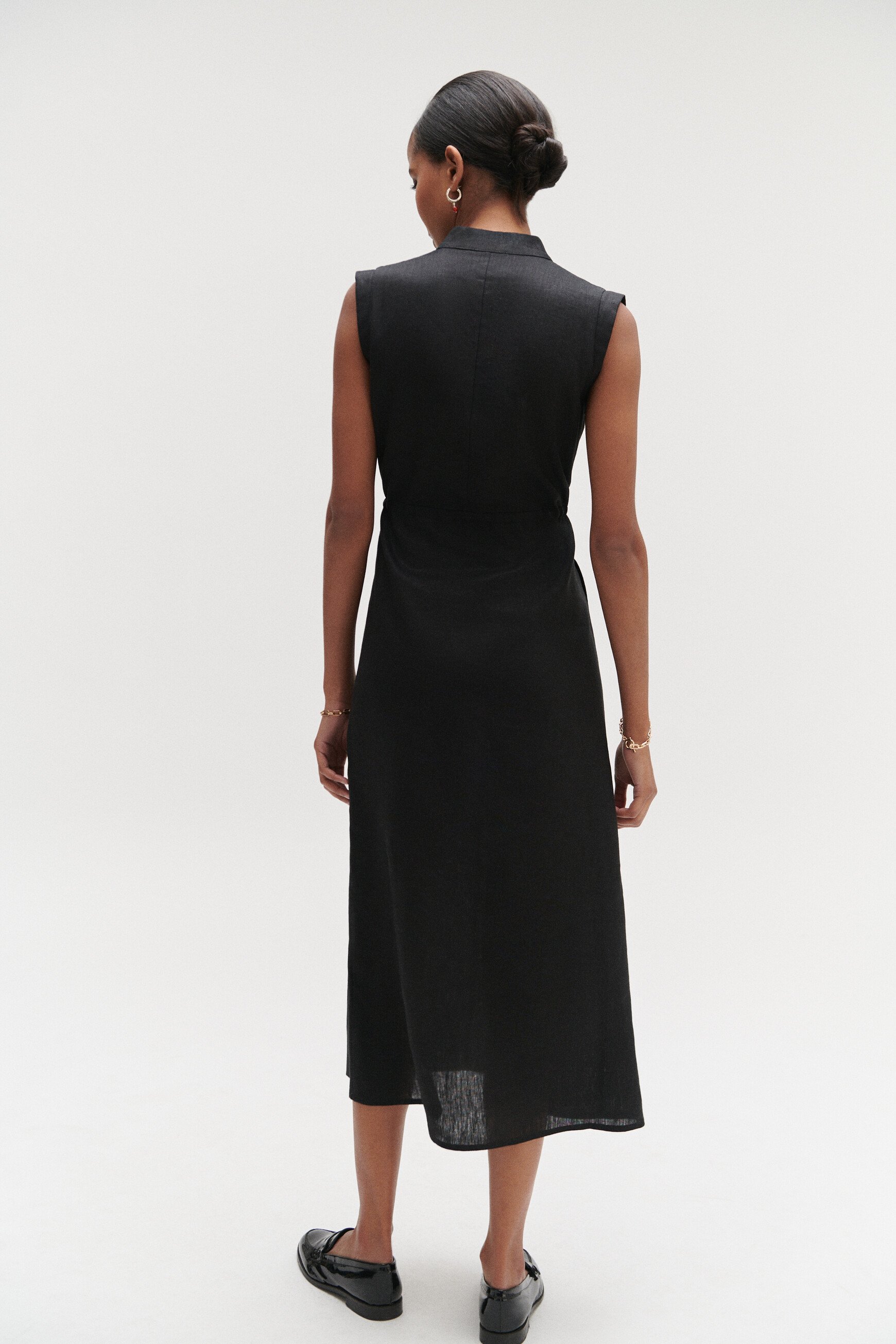 robe longue amy 100 lin noir femme Robe longue amy 100% lin noir femme