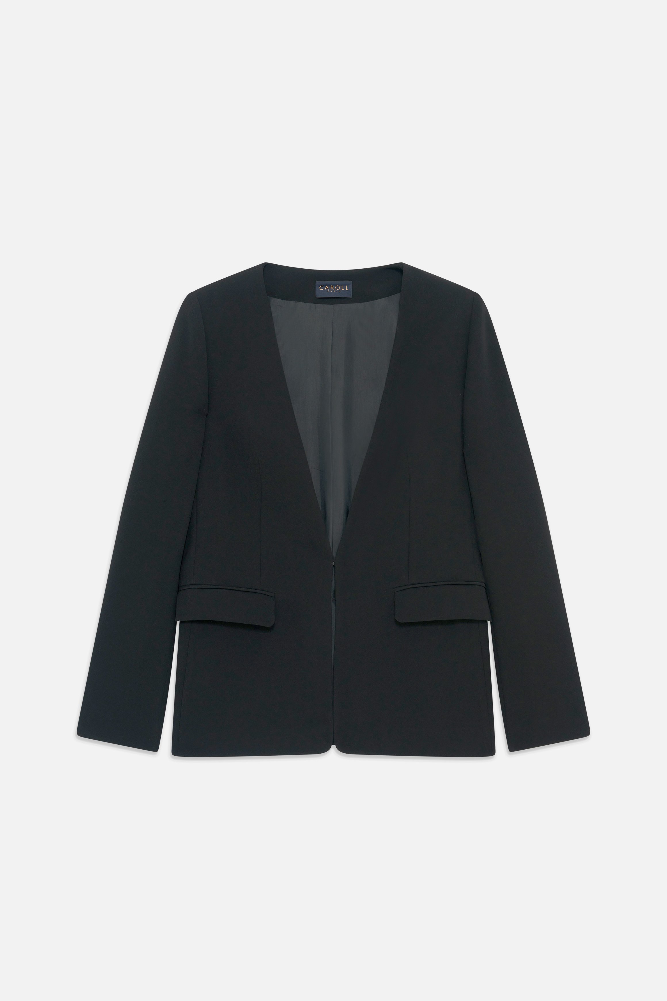 Jaqueta destaque preto mulher