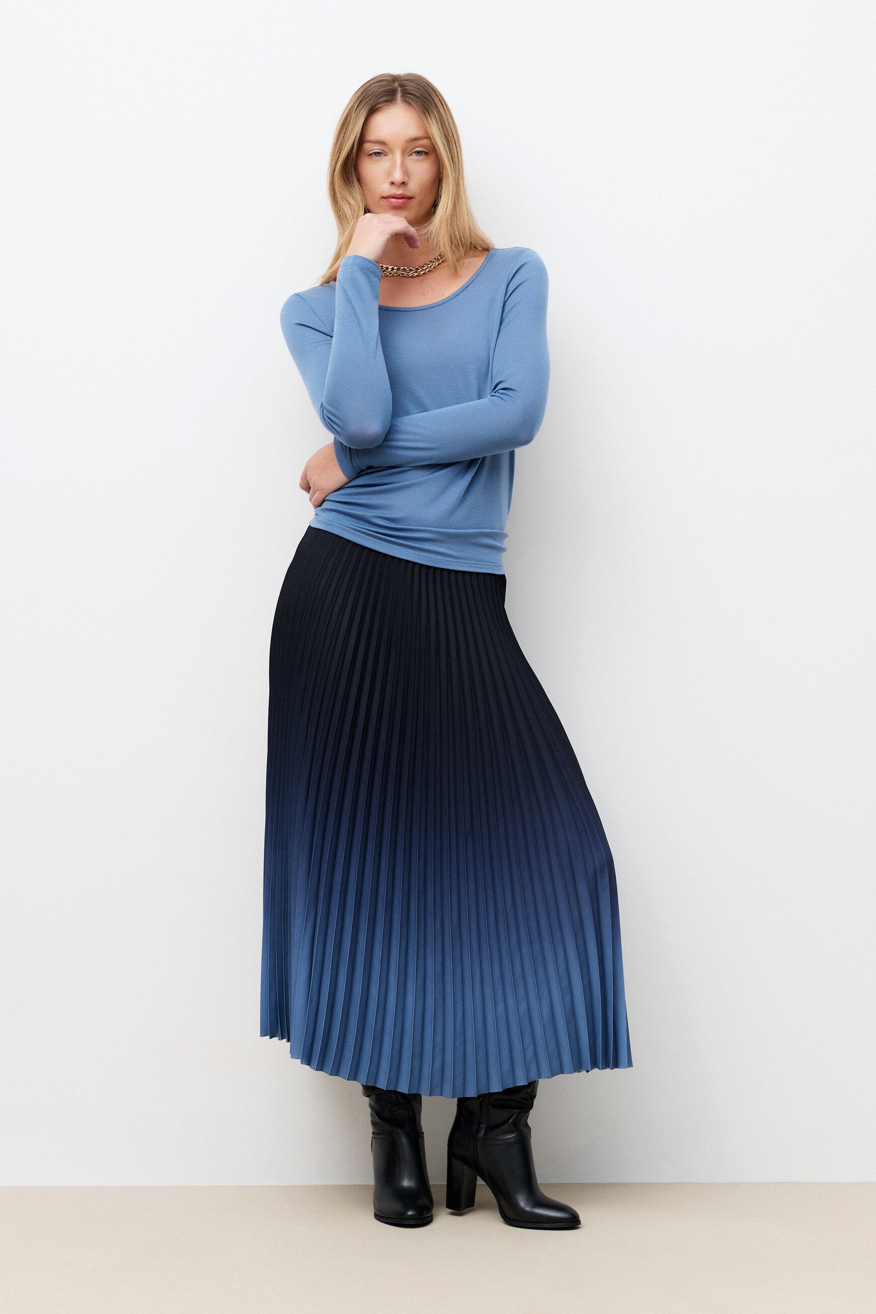 T-shirt Tolivia bleu lavande femme