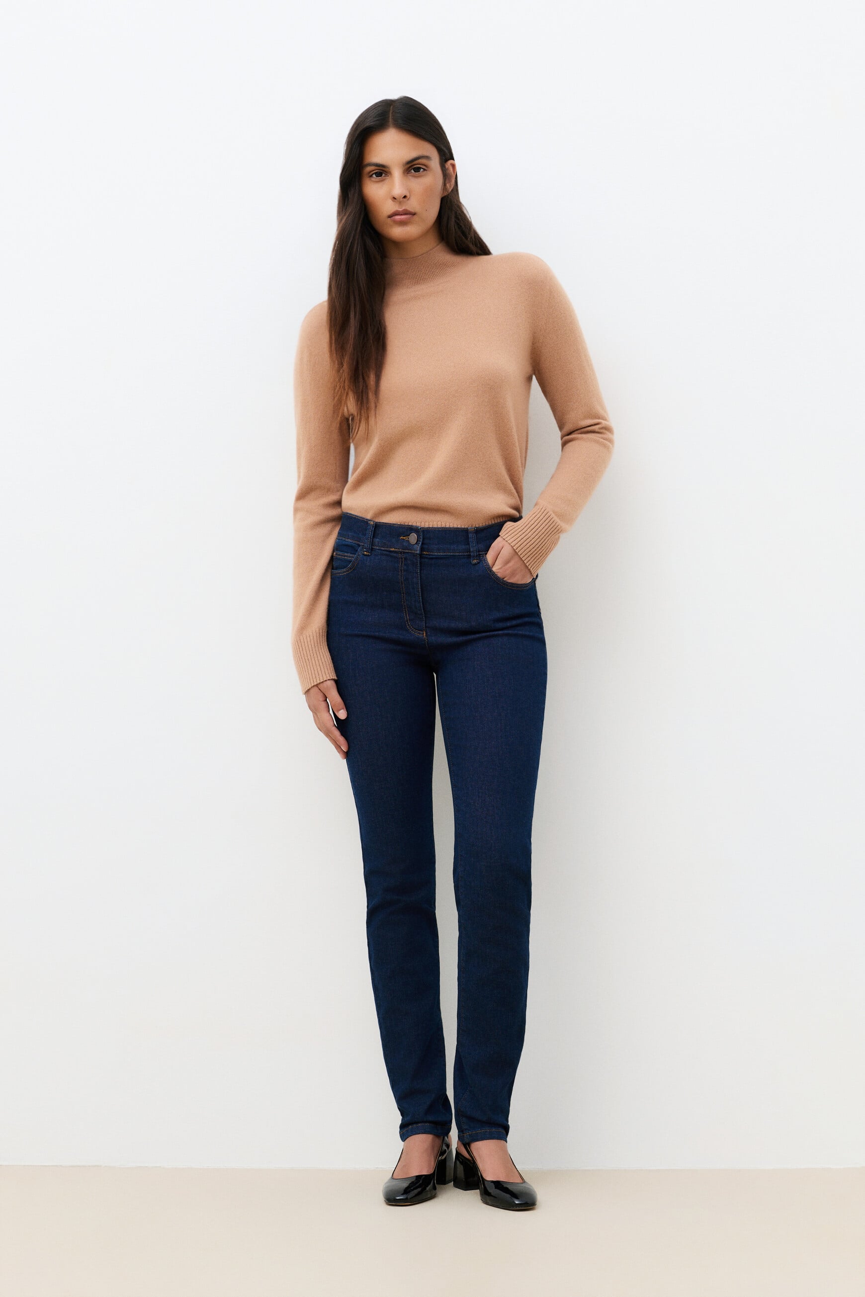 Tom slim-fit pants double stone denim woman
