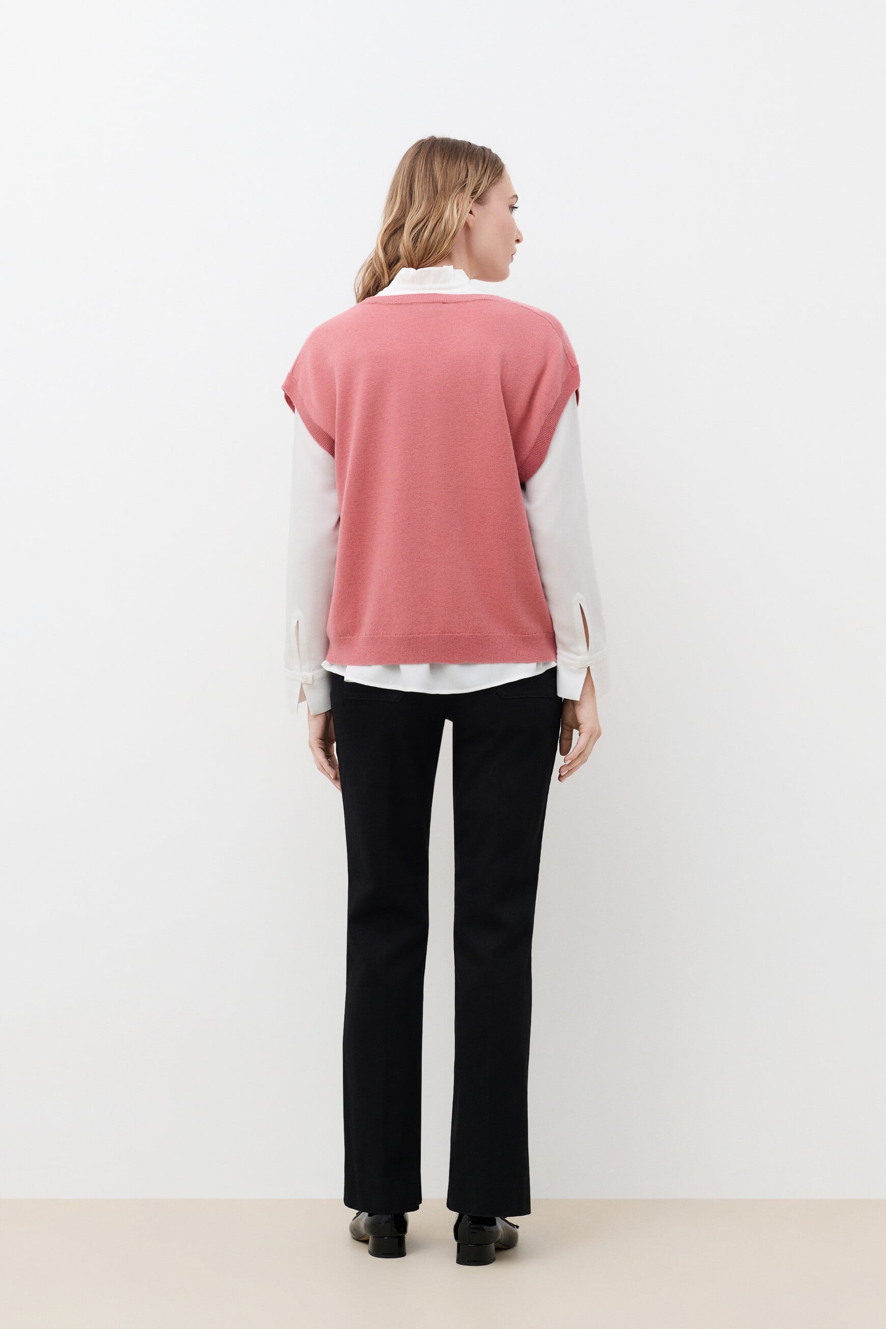 Pull mathilde 100% laine vieux rose femme