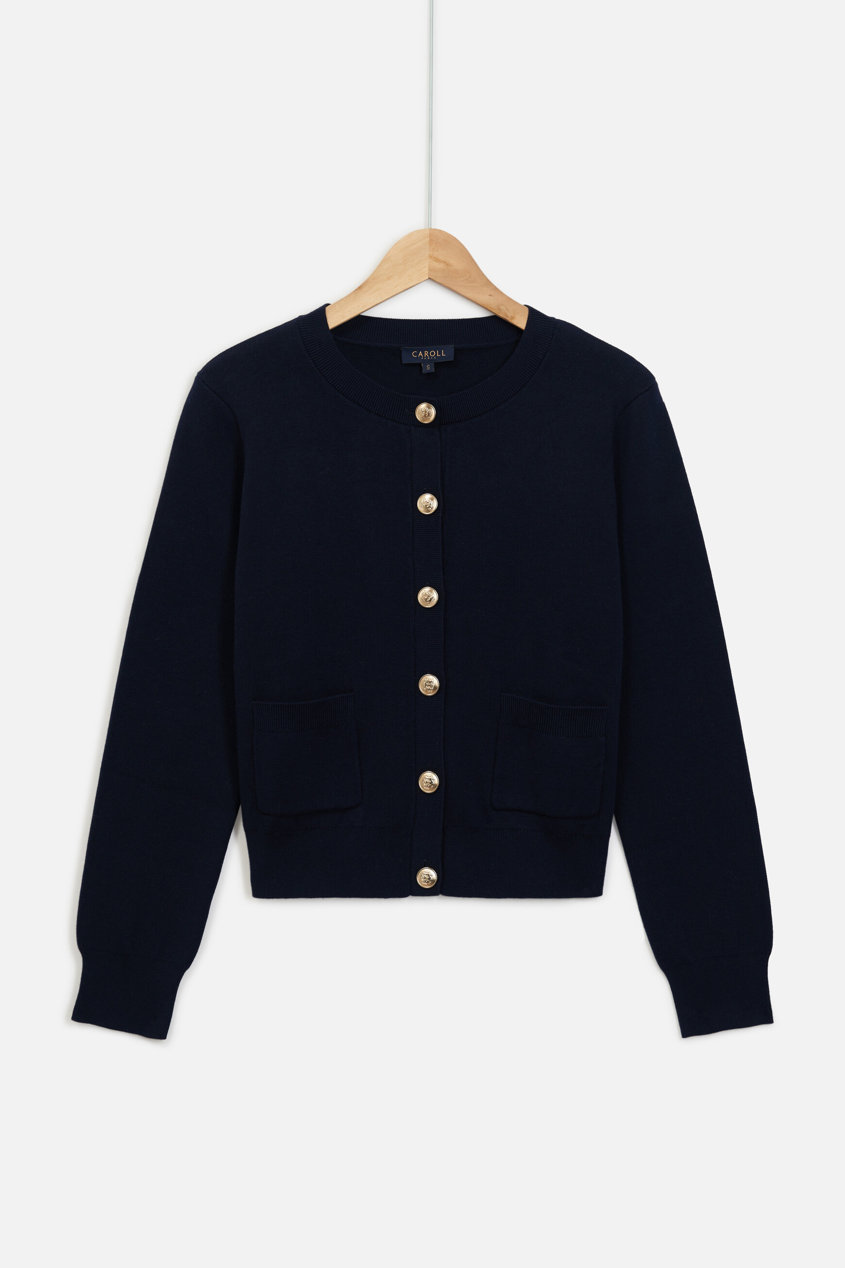 gilet nicolas a boutons blason bleu marine femme gilet nicolas à boutons blason bleu marine femme