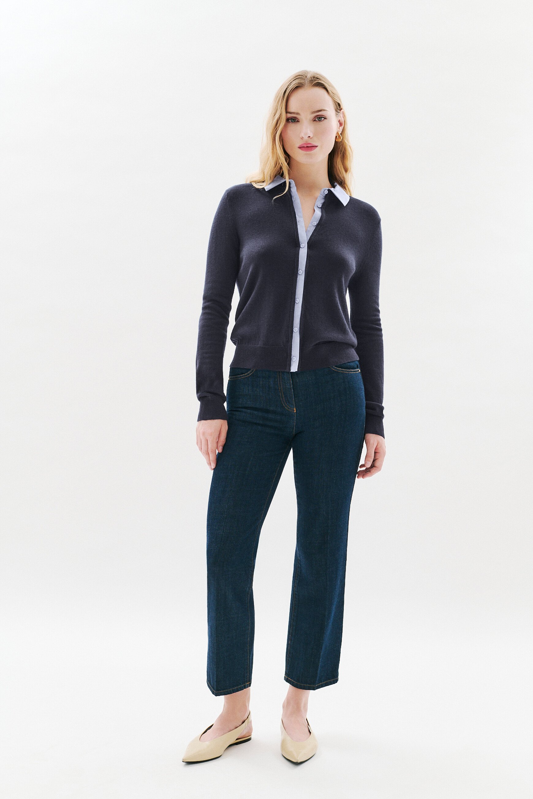 Mpheobe sweater navy blue woman