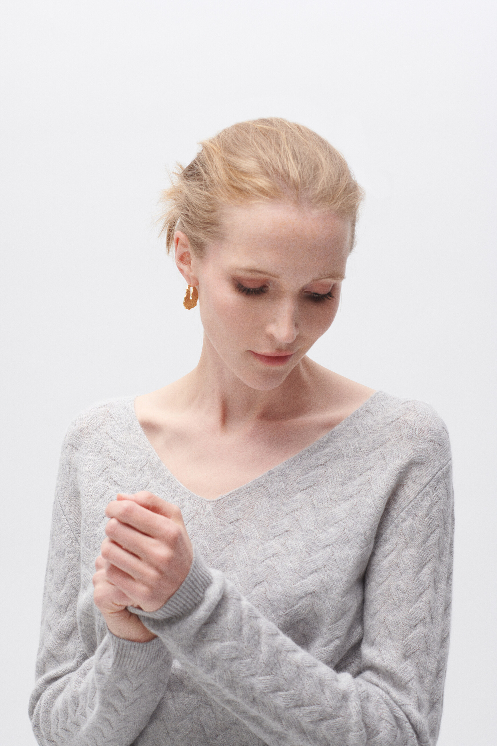 Pull mael gris clair femme