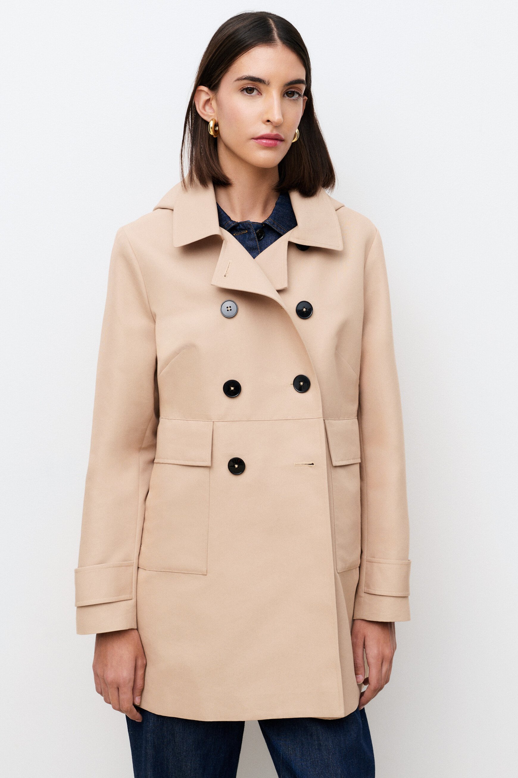 Manteau Glamour sable femme