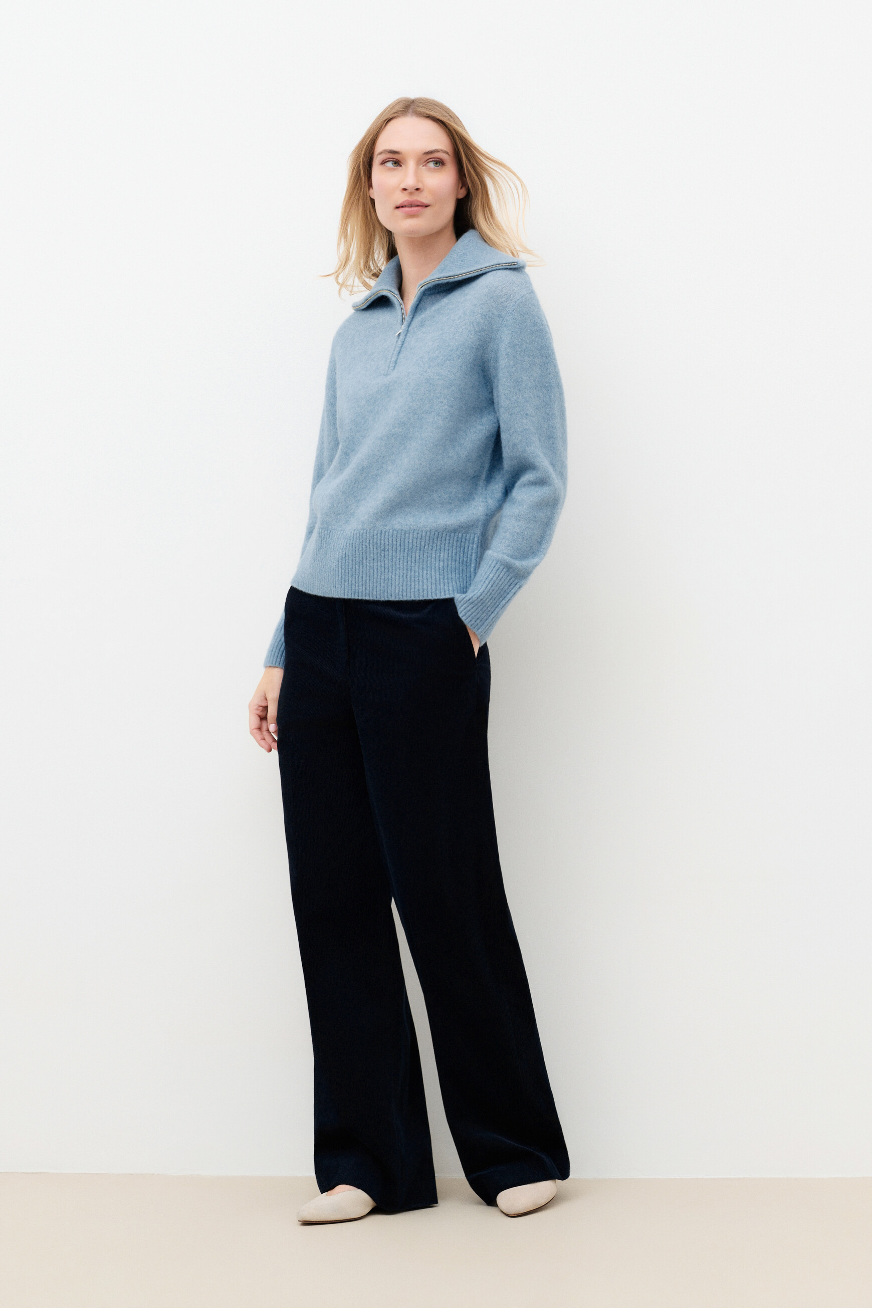 Mitchell sweater blue-grey woman
