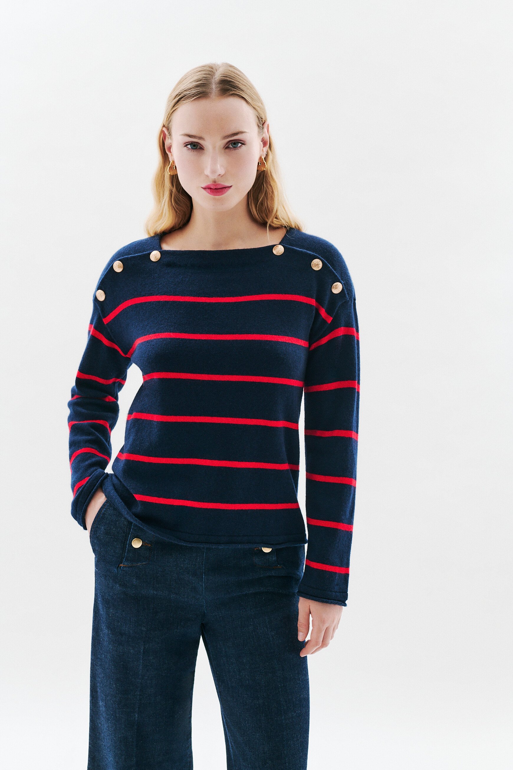 Pull Mloic bleu marine femme