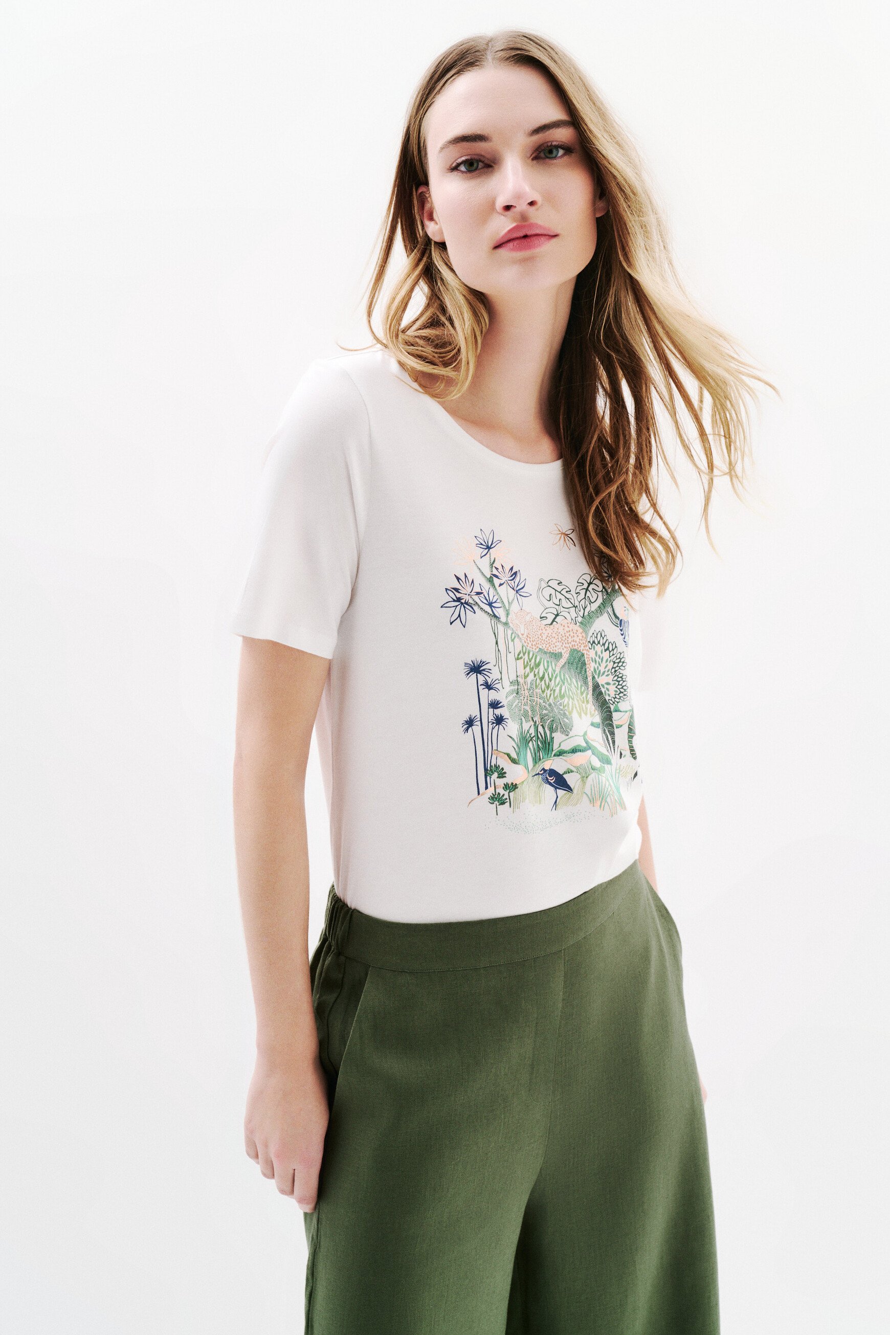 tcanopee t shirt khakigroen vrouw Tcanopee t-shirt khakigroen vrouw