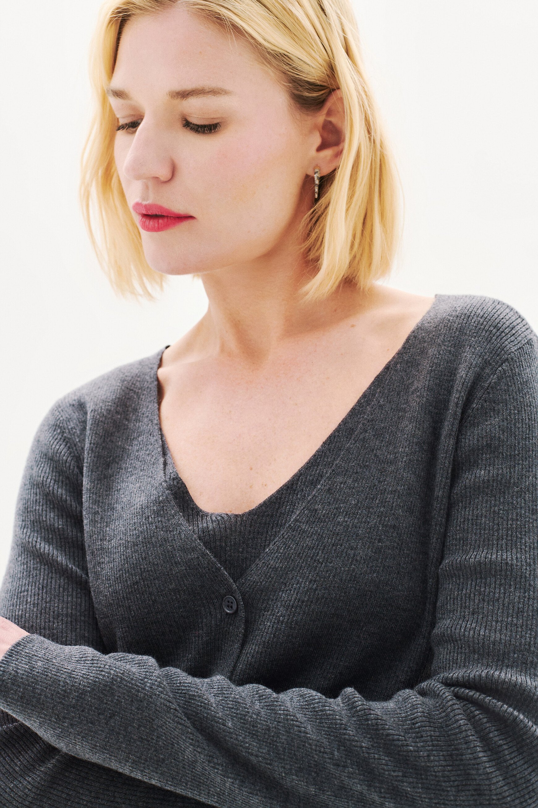 Pull Mwithney gris femme