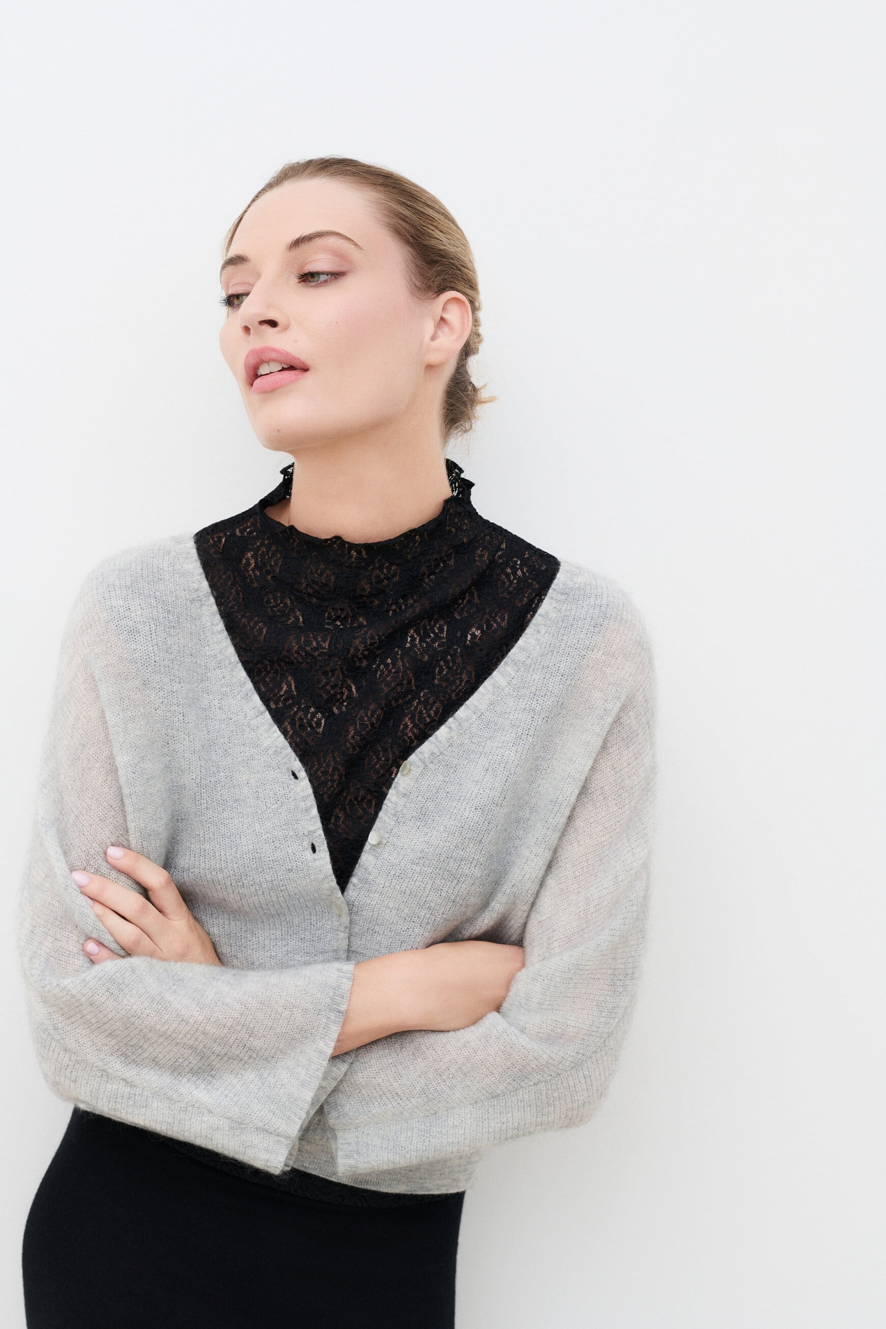 Mpearl sweater grey woman