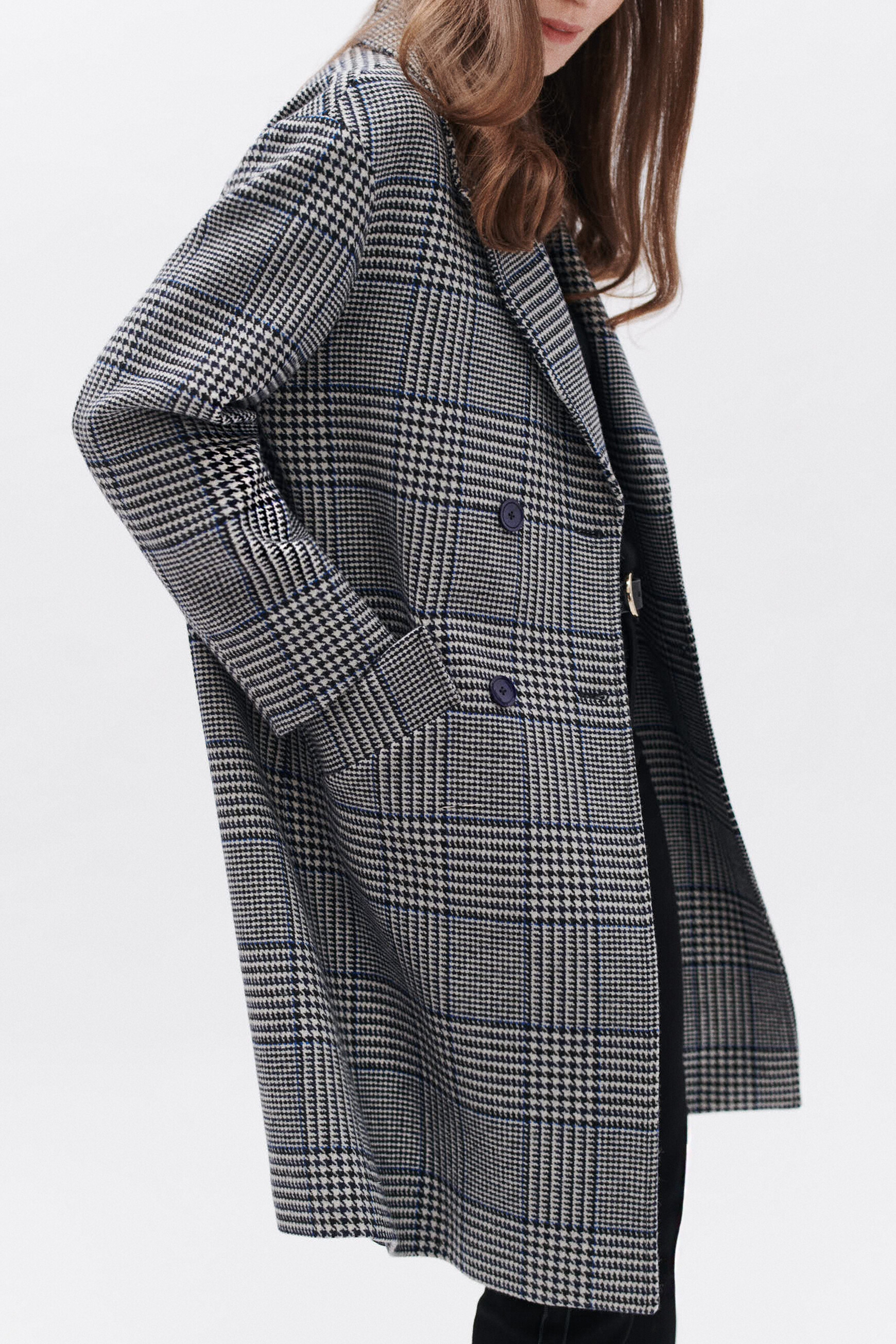 Manteau long top bleu electrique