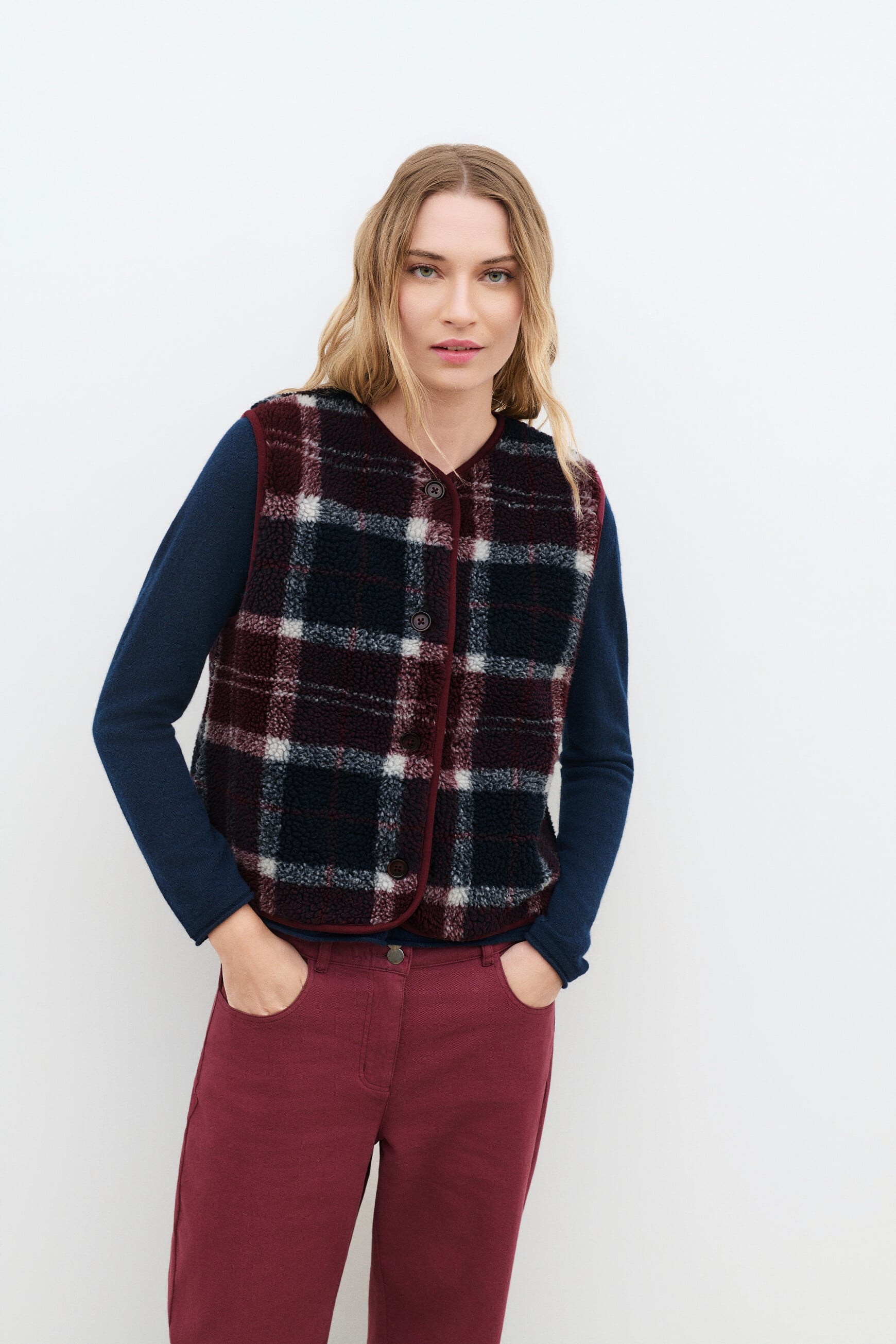 Tnicolas1 cardigan burgundy woman