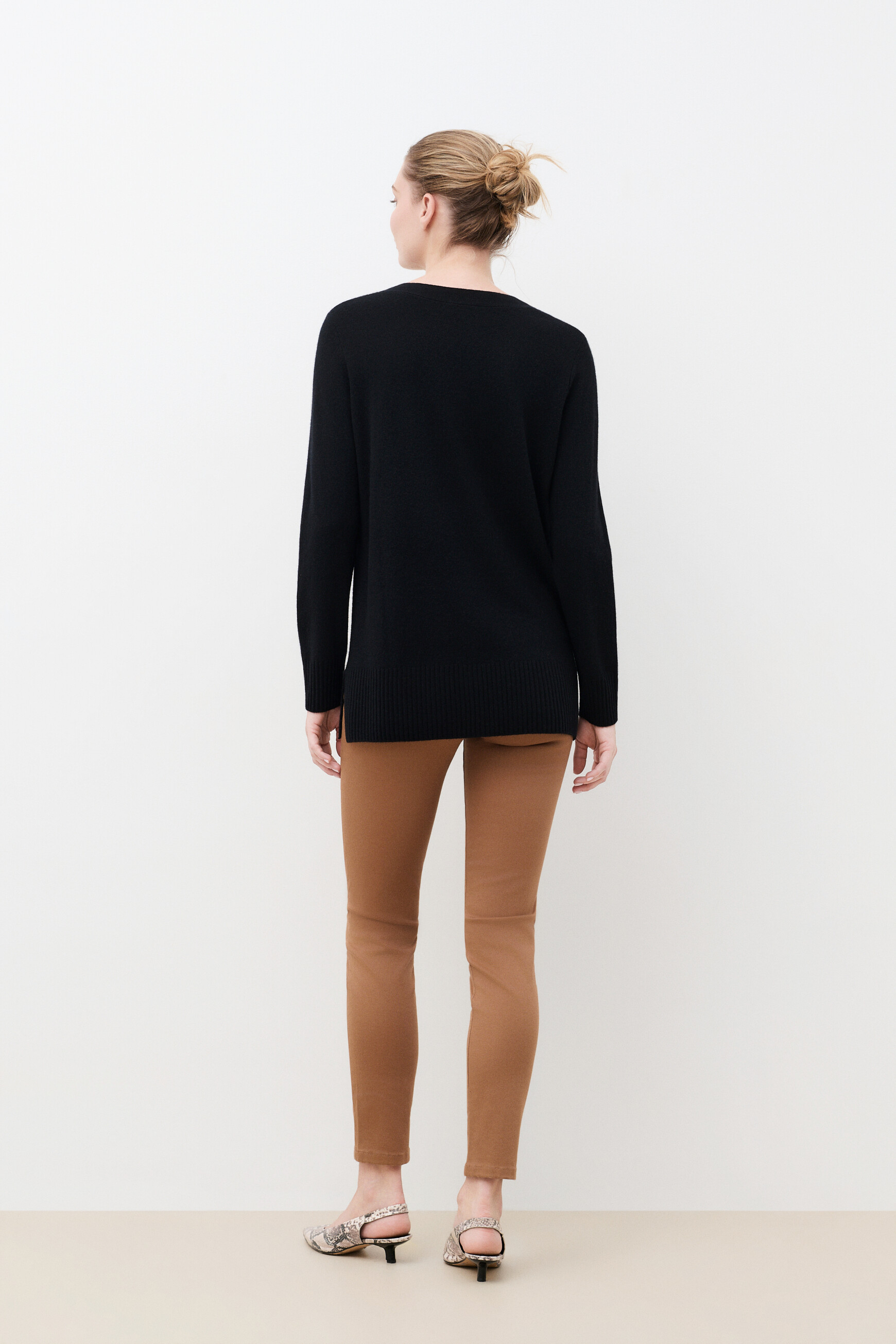 Mfrank sweater 100% cashmere black woman