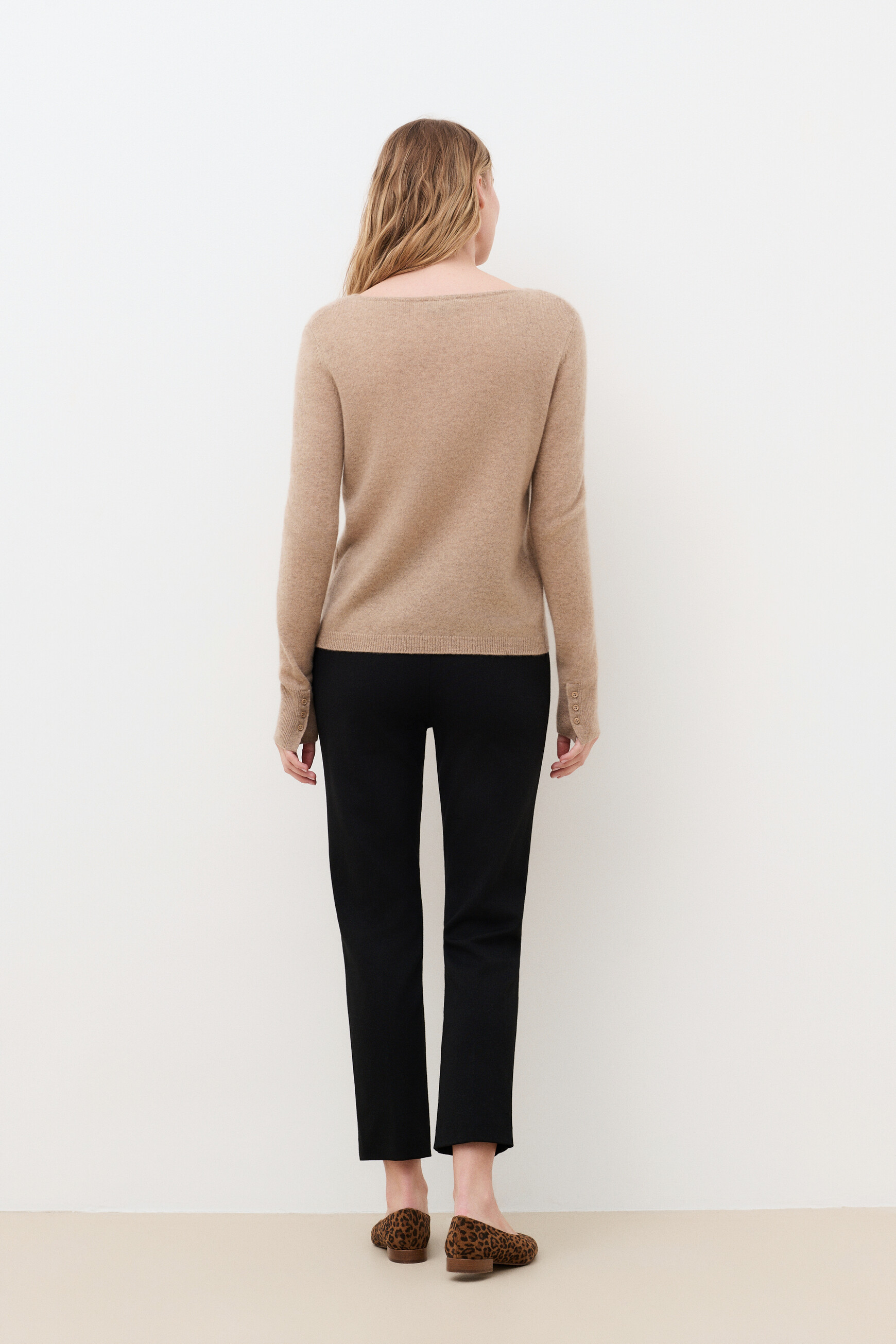 Mzoan 100% cashmere sweater light brown woman