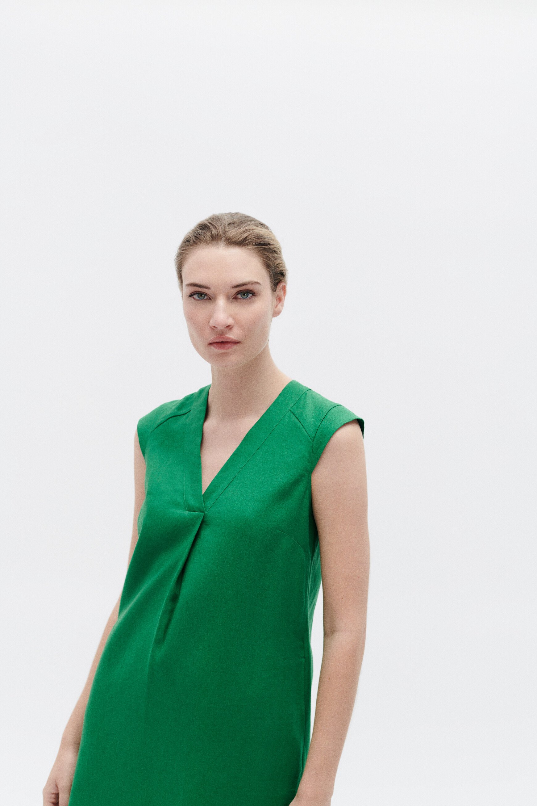 robe pamela 100 lin vert menthe femme robe pamela 100% lin vert menthe femme