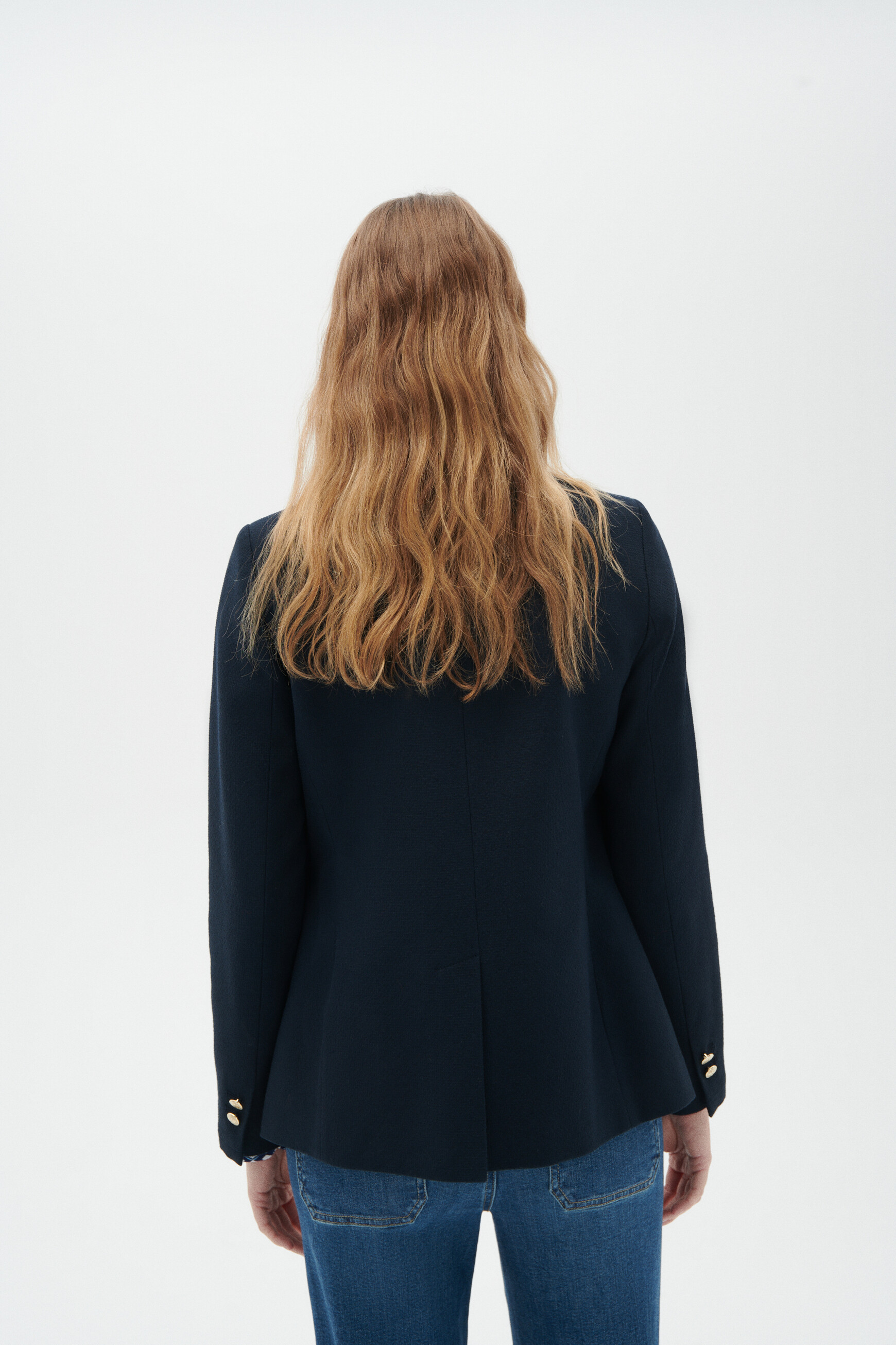 Maina double-breasted blazer navy blue woman