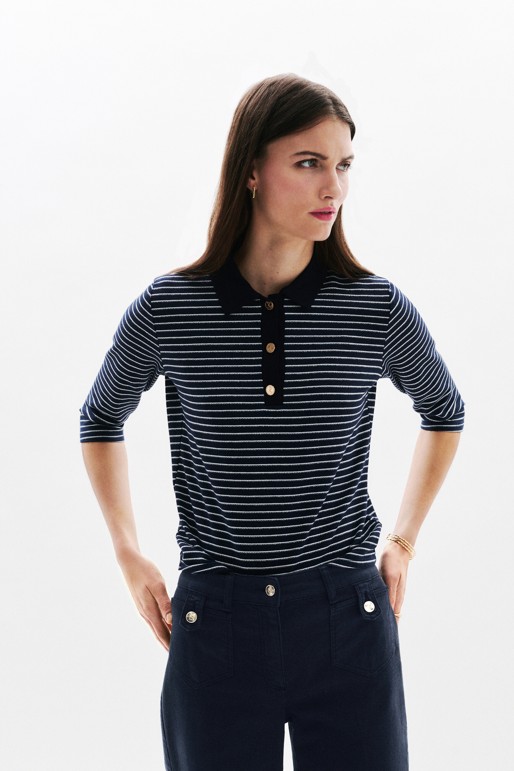 pantalon pietro bleu marine femme Pantalon Pietro bleu marine femme