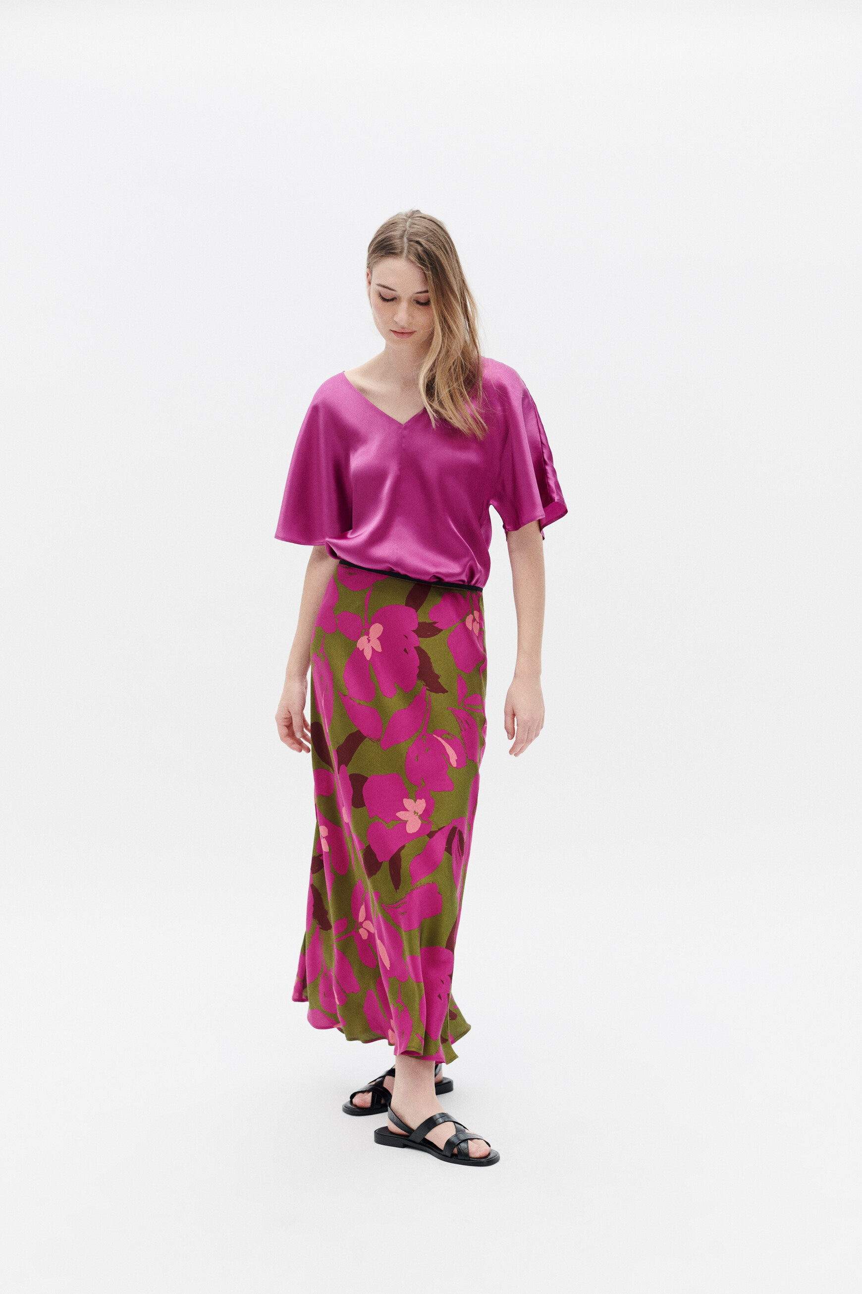 jupe jvalentina1 vert olive femme Jupe jvalentina1 vert olive femme