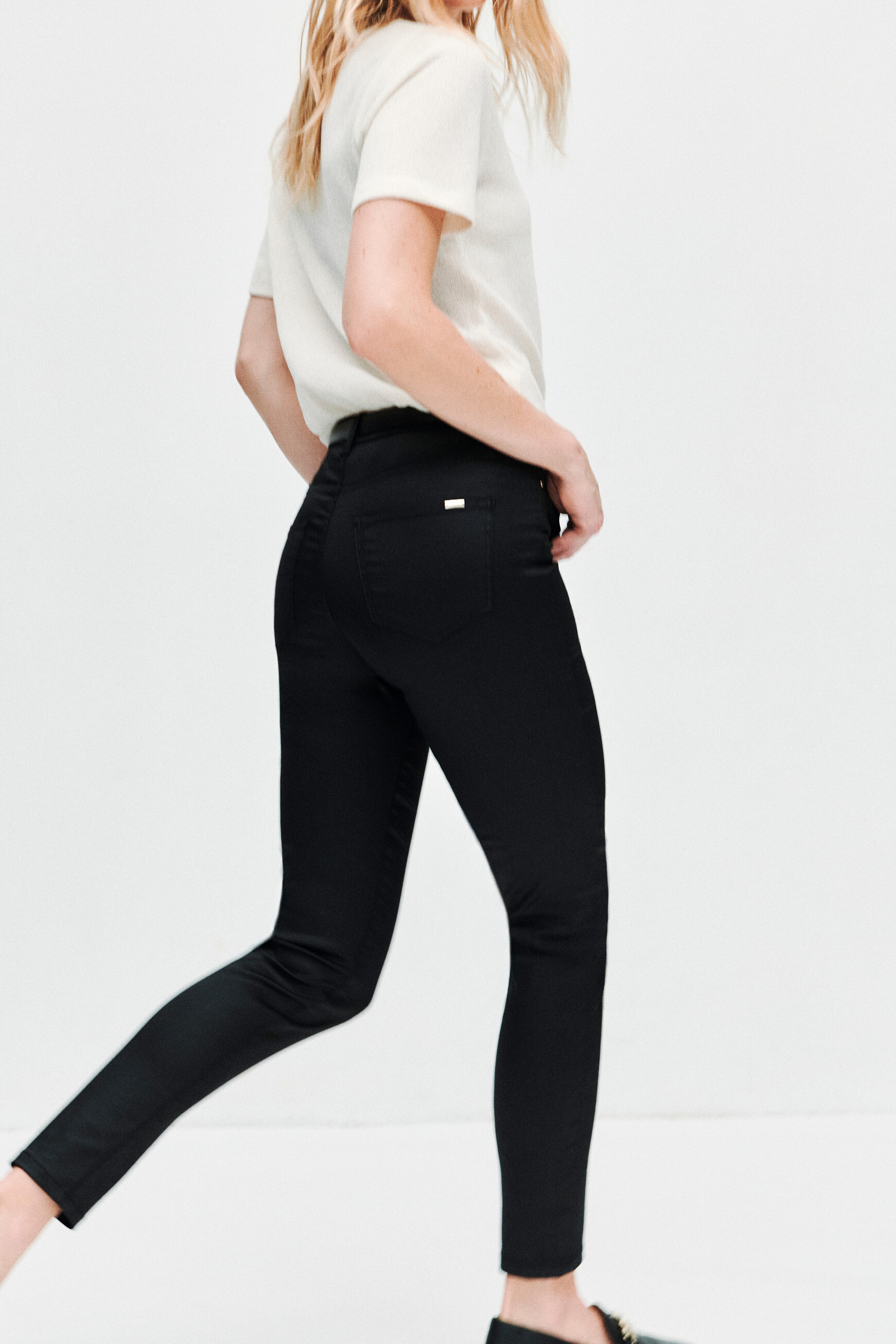 Tony coated finish pants black woman