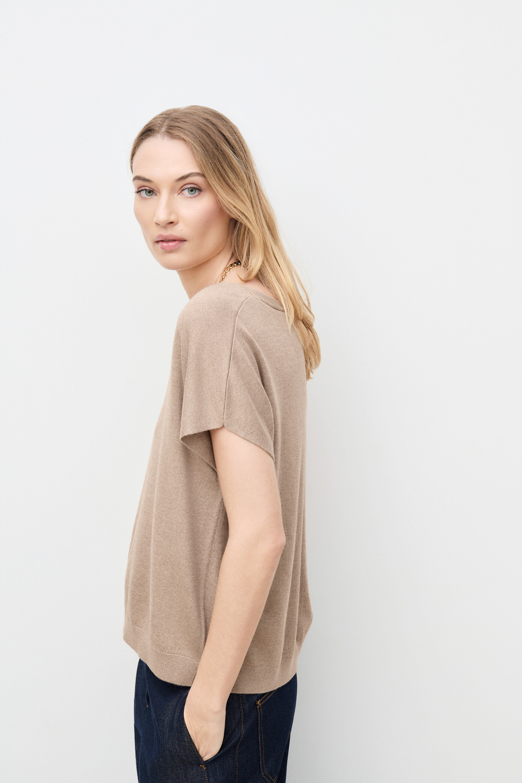 Mrachel sweater light brown woman