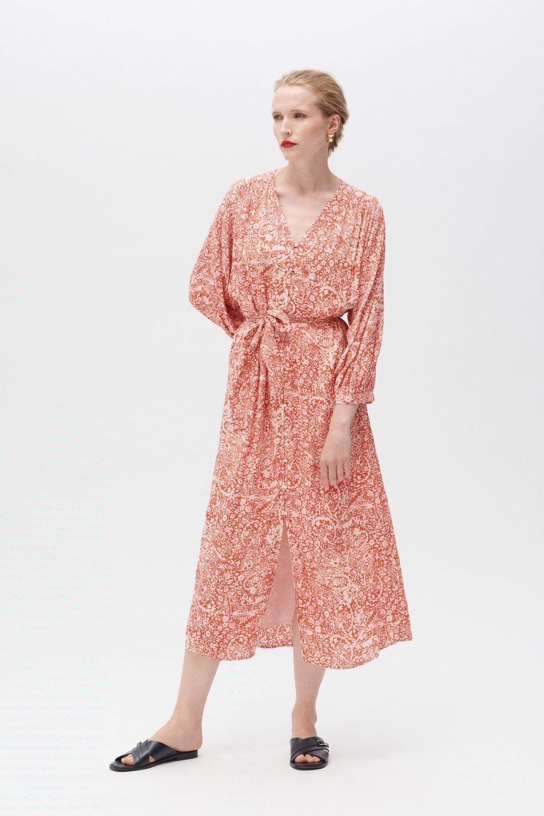 rita dress orange woman Rita dress orange woman